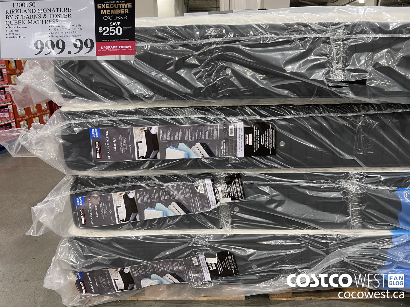 1300150 KIRKLAND SIGNATURE BY STEARNS & FOSTER QUEEN MATTRESS ($250.00 INSTANT SAVINGS EXPIRES ON 2024-01-21) $749.99