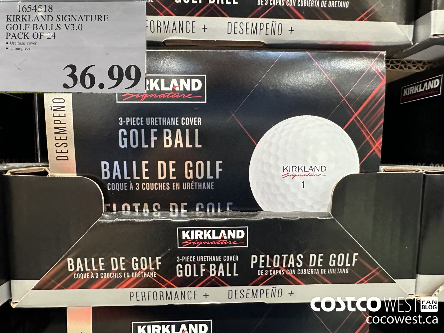 1654518 KIRKLAND SIGNATURE GOLF BALLS V3.0 PACK OF 24 $36.99
