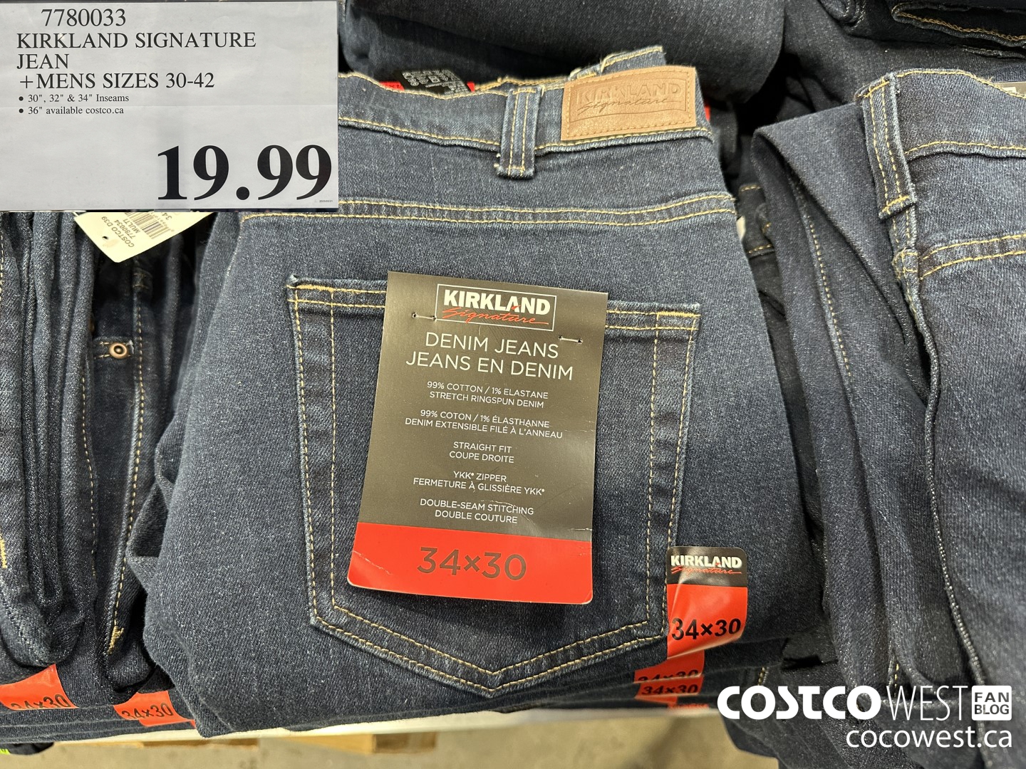 Costco Winter 2023 Superpost The Entire Clothing Section Costco   KIRKLAND SIGNATURE JEAN MENS SIZES 3042 20240130 155706 