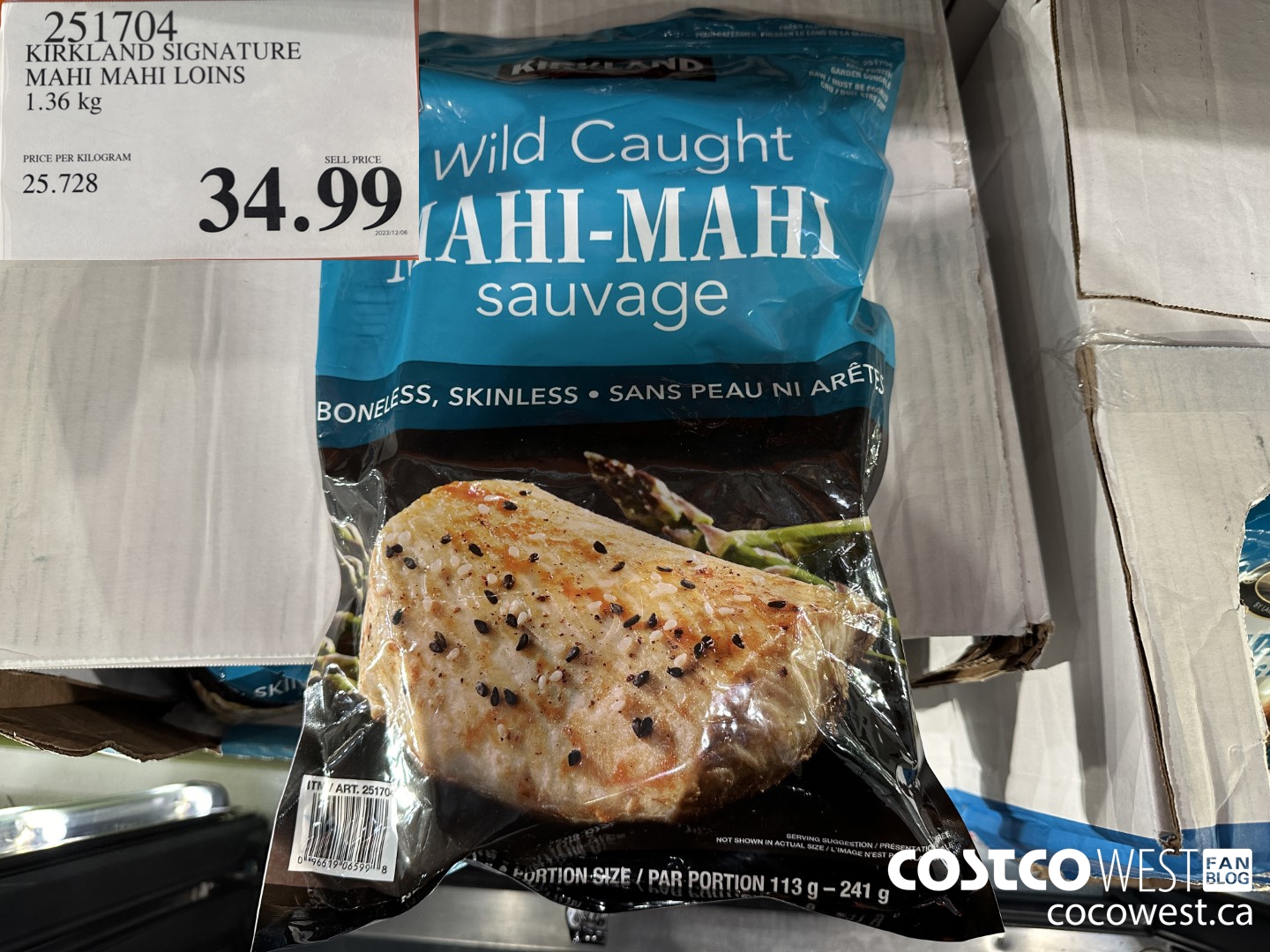 251704 KIRKLAND SIGNATURE MAHI MAHI LOINS 1.36 kg $34.99