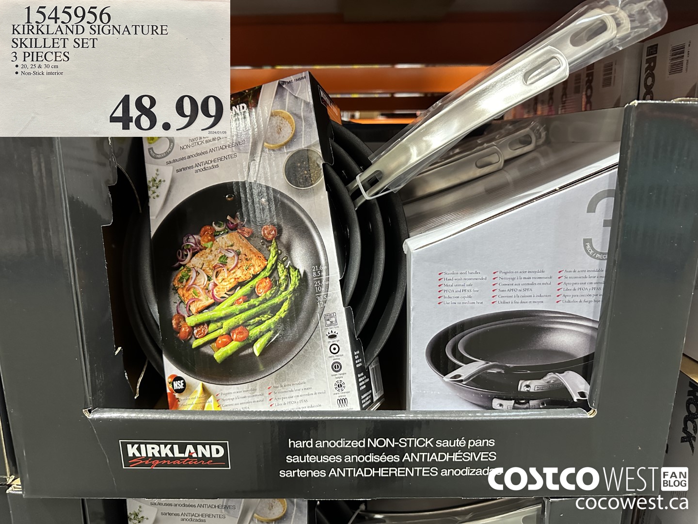 1545956 KIRKLAND SIGNATURE SKILLET SET 3 PIECES $48.99