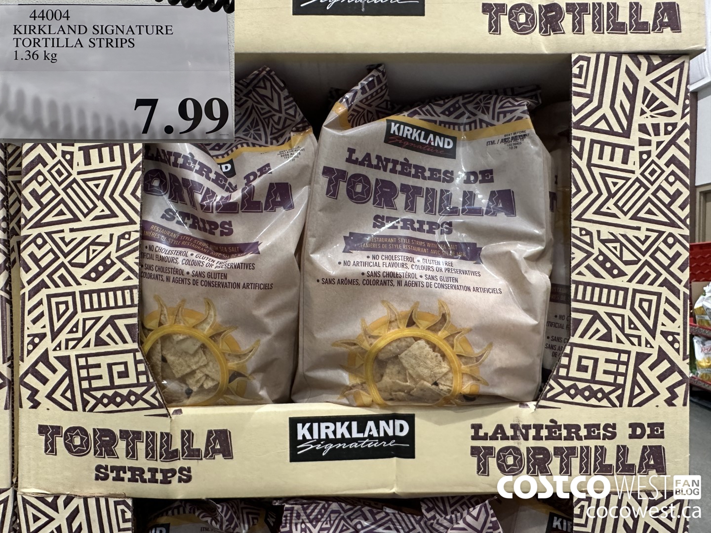 44004 KIRKLAND SIGNATURE TORTILLA STRIPS 1.36 KG $7.99