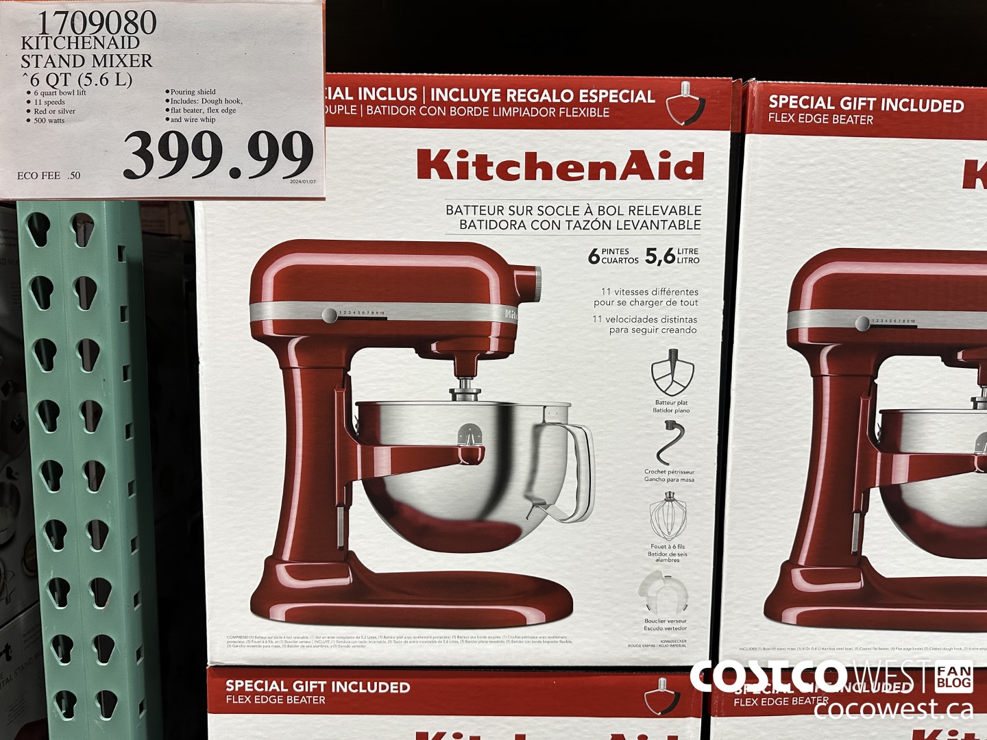 1709080 KITCHENAID STAND MIXER $399.99