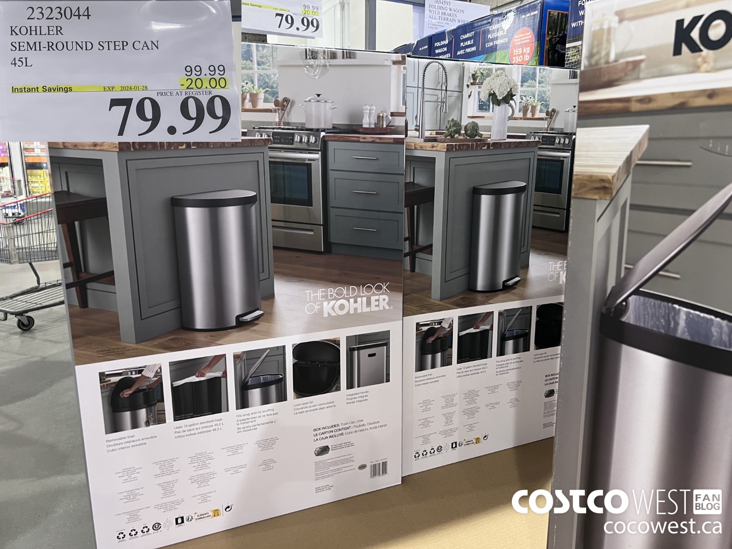 2323044 KOHLER SEMI-ROUND STEP CAN 45L ($20.00 INSTANT SAVINGS EXPIRES ON 2024-01-28) $79.99