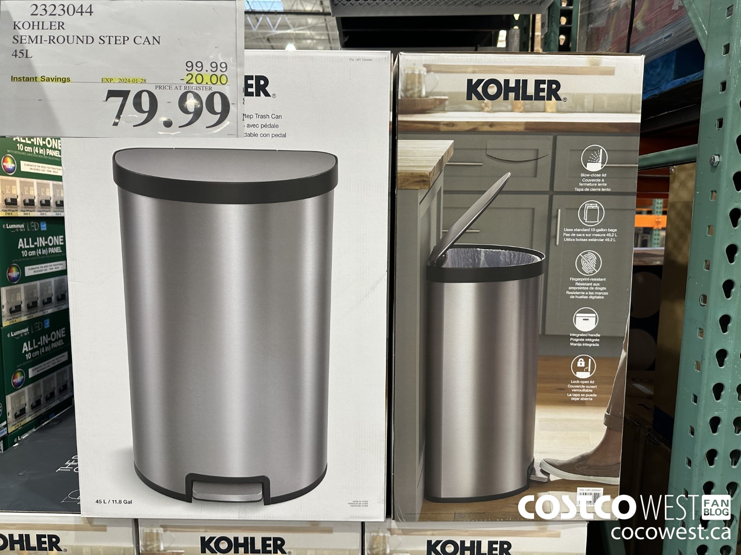 2323044 KOHLER SEMI-ROUND STEP CAN 45L ($20.00 INSTANT SAVINGS EXPIRES ON 2024-01-28) $79.99
