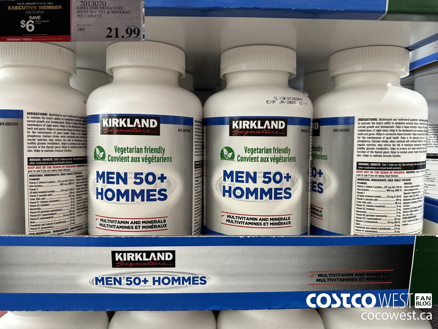 7013070 KS MENS 50+ MULTIVITAMIN & MINERAL 365 TABLETS ($6.00 INSTANT SAVINGS EXPIRES ON 2024-01-21) $15.99