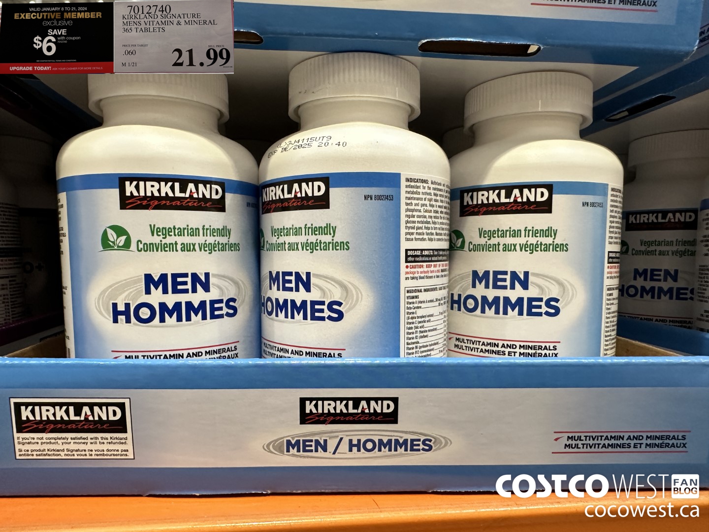 7012740 KS MEN MULTIVITAMIN & MINERAL 365 TABLETS ($6.00 INSTANT SAVINGS EXPIRES ON 2024-01-21) $15.99