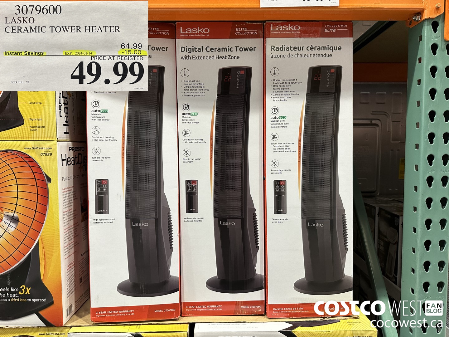 Weekend Update Costco Sale Items For Jan 12 14 2024 For BC AB MB   LAKSO CERAMIC TOWER HEATER 20240112 152839 