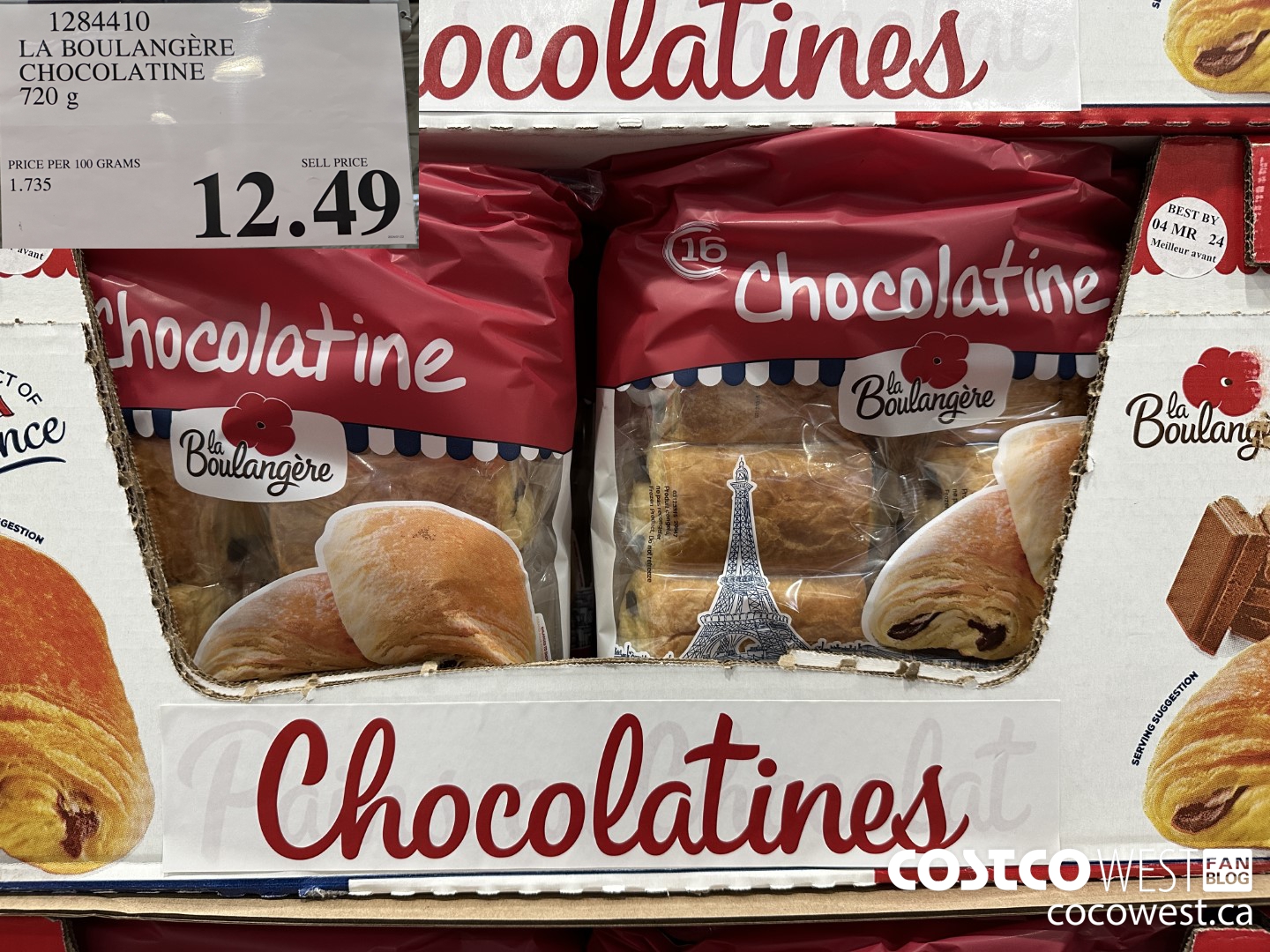 1284410 LA BOULANGERE CHOCOLATINE 720 G $12.49