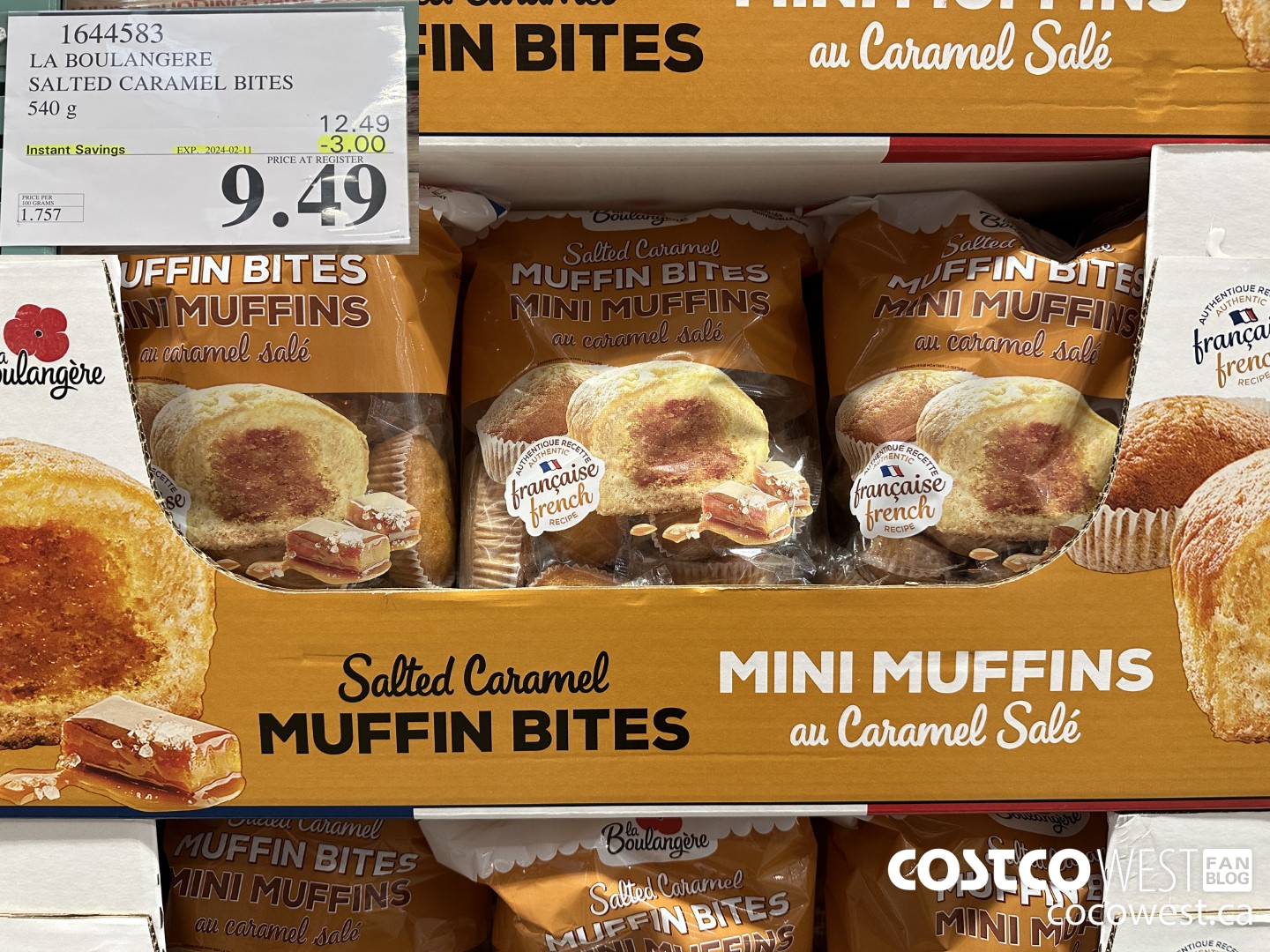 1644583 LA BOULANGERE SALTED CARAMEL BITES 540G ($3.00 INSTANT SAVINGS EXPIRES ON 2024-02-11) $9.49