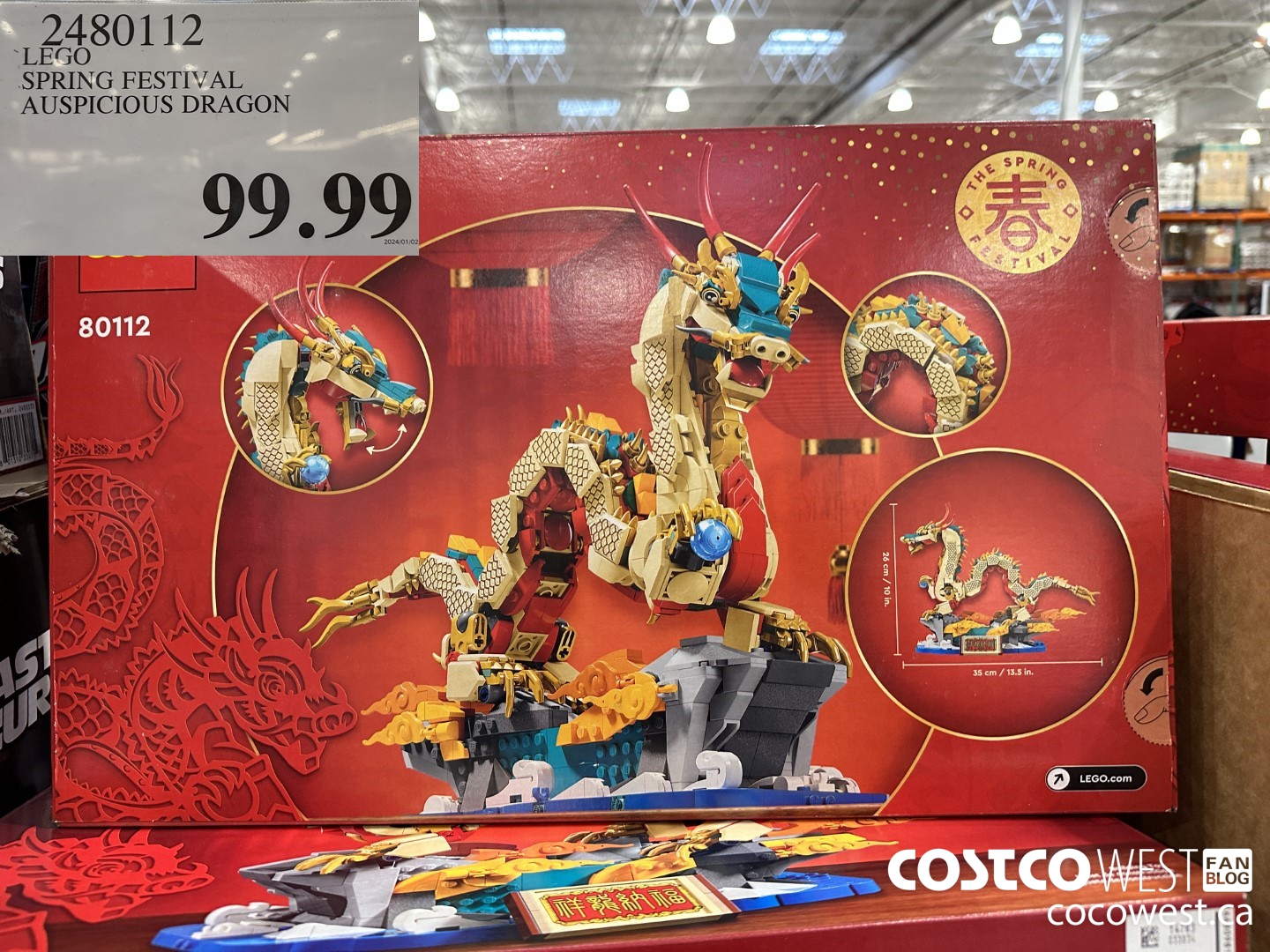 2480112 LEGO SPRING FESTIVAL AUSPICIOUS DRAGON $99.99