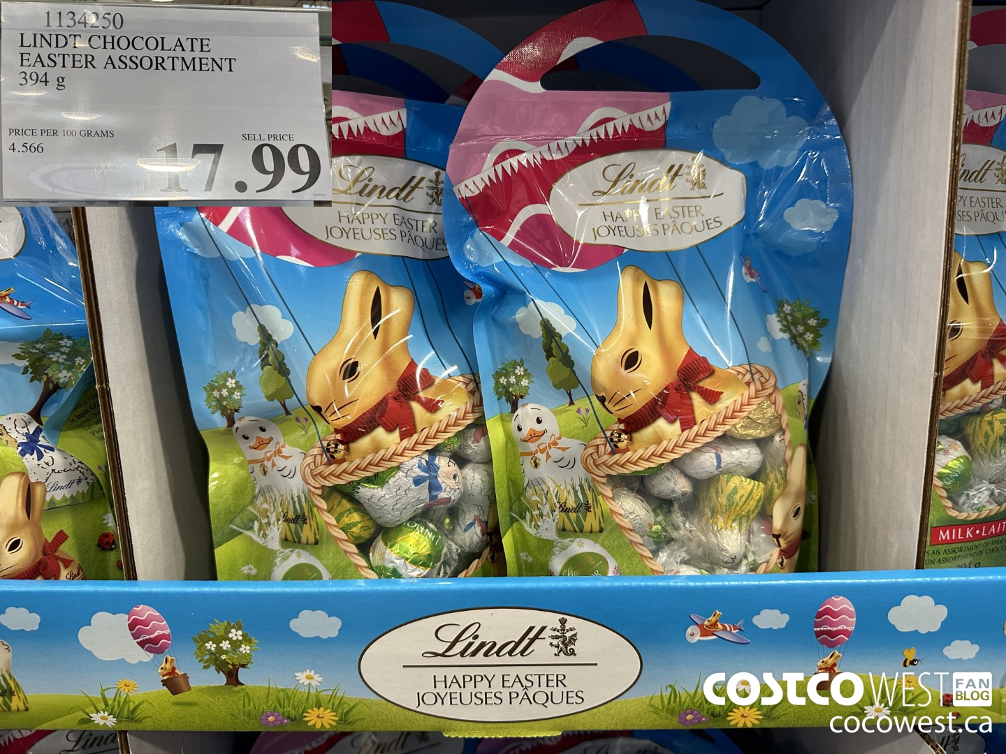 1134250 LINDT CHOCOLATE EASTER ASSORTMENT 394g $17.99