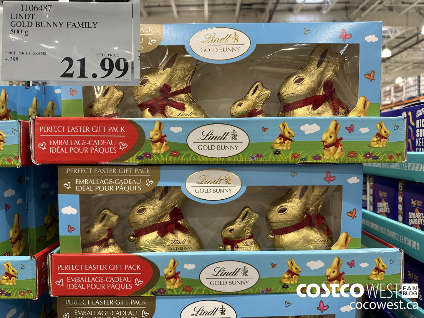 1106487 LINDT GOLD BUNNY FAMILY 500 G $21.99