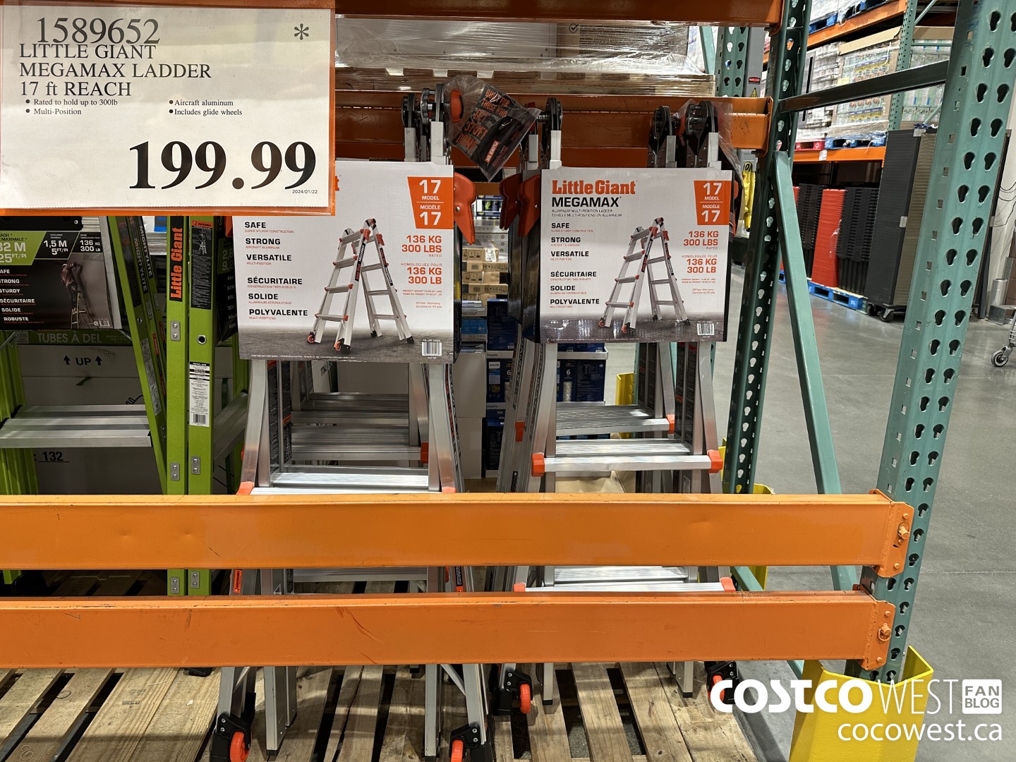1589652 LITTLE GIANT MEGAMAX LADDER 17 FT REACH $199.99