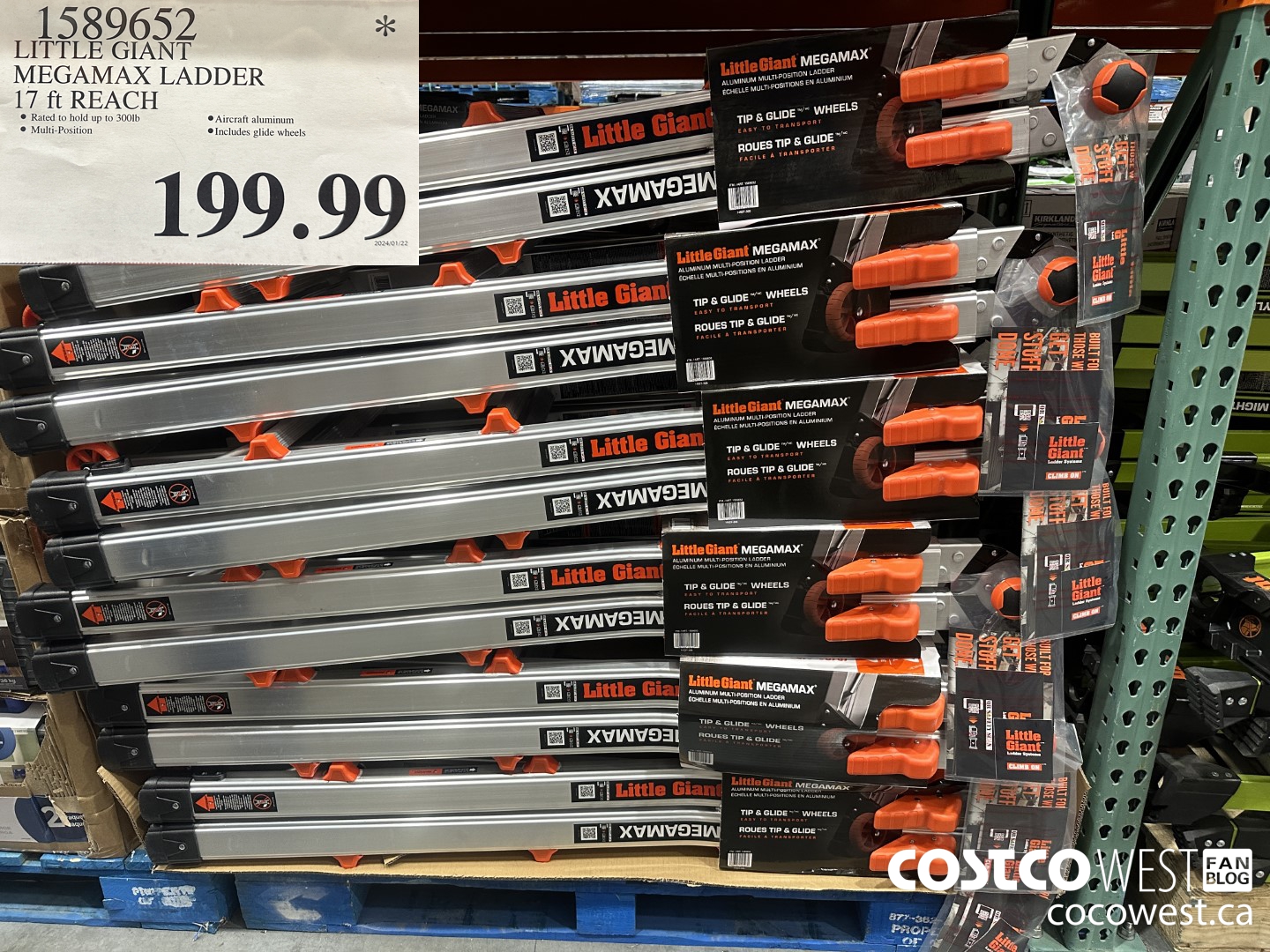 1589652 LITTLE GIANT MEGAMAX LADDER 17 FT REACH $199.99