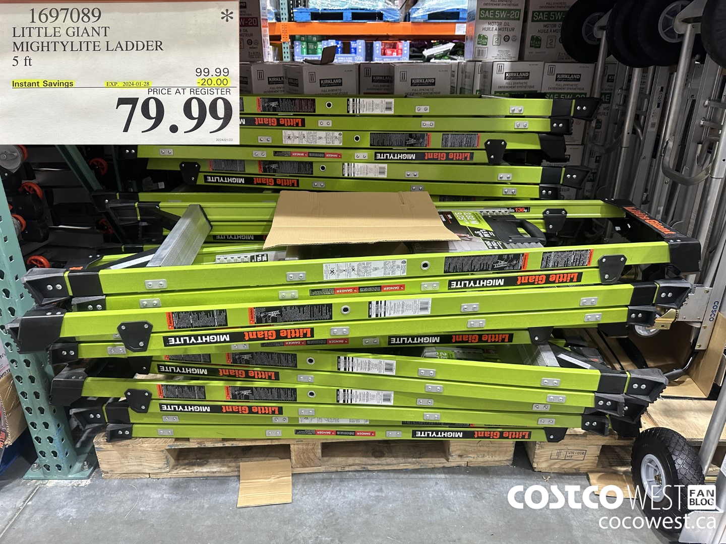 1697089 LITTLE GIANT MIGHTYLITE LADDER 5 FT ($20.00 INSTANT SAVINGS EXPIRES ON 2024-01-28) $79.99