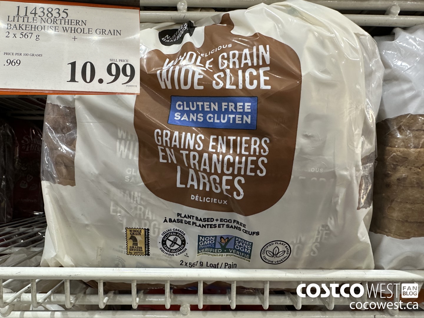 1143835 LITTLE NORTHERN BAKEHOUSE WHOLE GRAIN 2 X 567G  $10.99
