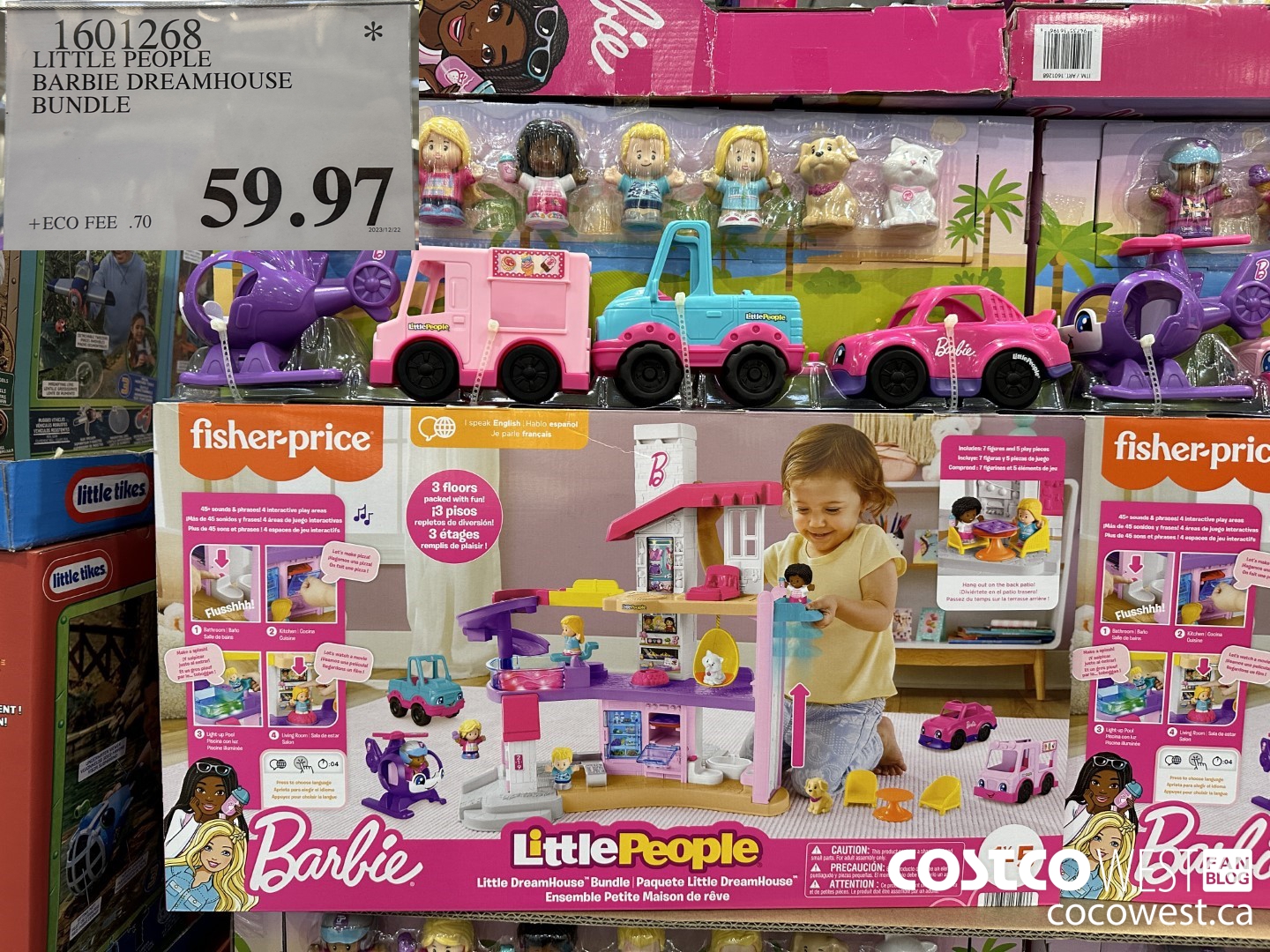 1601268 LITTLE PEOPLE BARBIE DREAMHOUSE BUNDLE $59.97