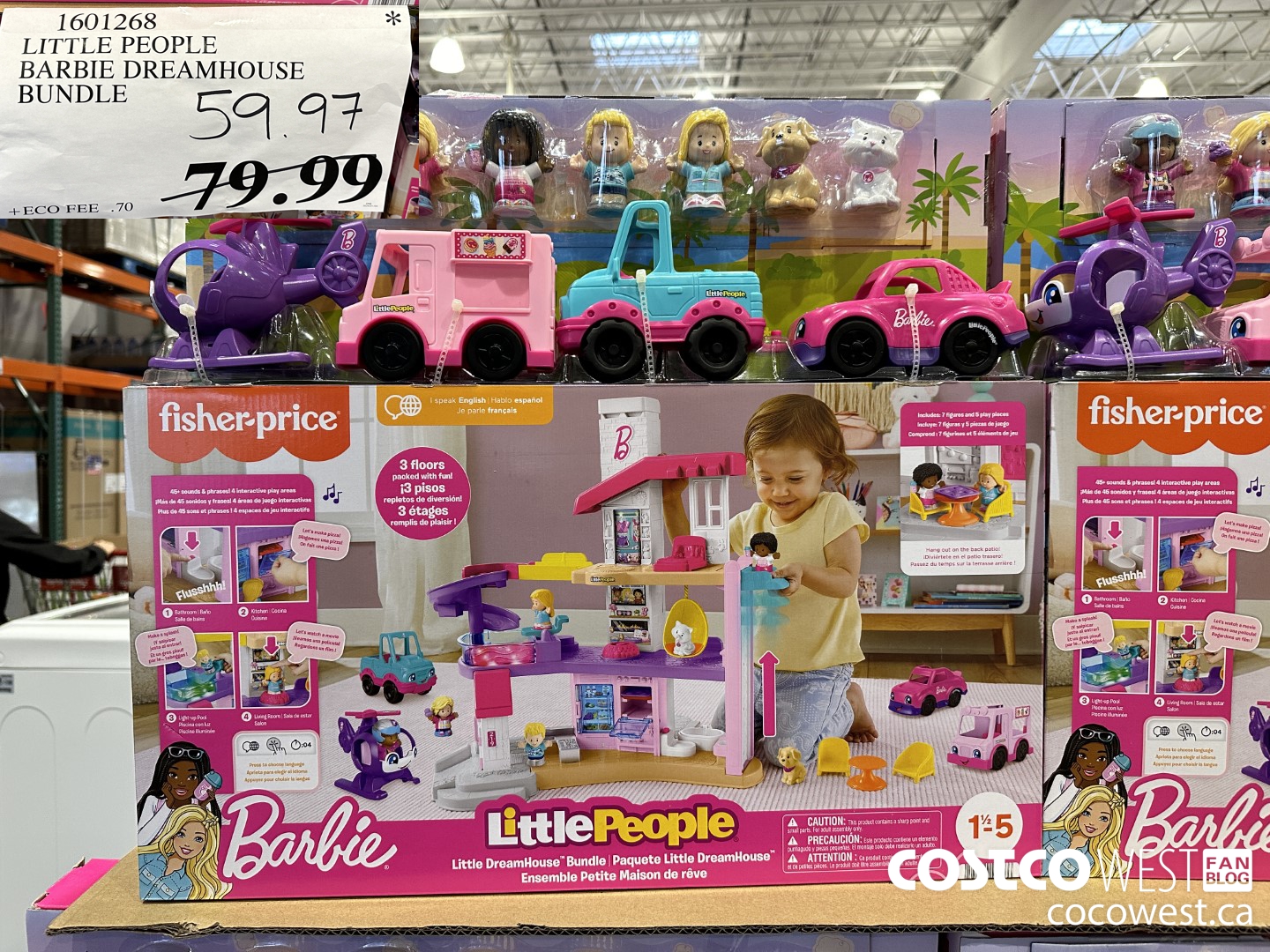 1601268 LITTLE PEOPLE BARBIE DREAMHOUSE BUNDLE $59.97