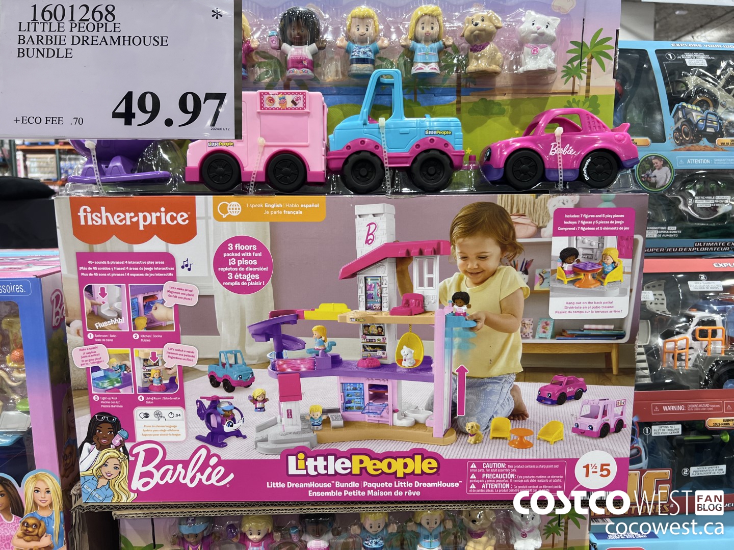 1601268 LITTLE PEOPLE BARBIE DREAMHOUSE BUNDLE $49.97