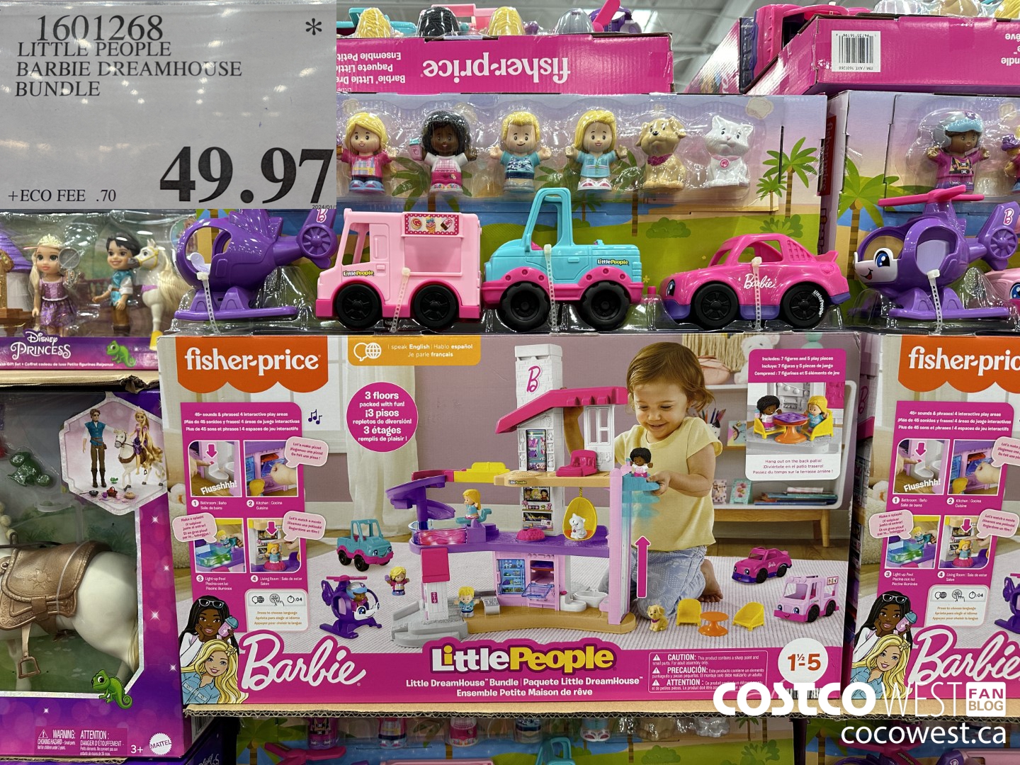 1601268 LITTLE PEOPLE BARBIE DREAMHOUSE BUNDLE $49.97