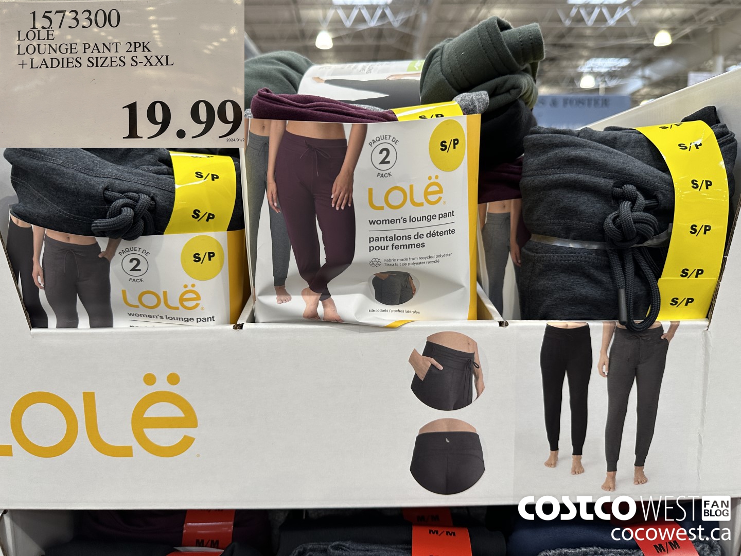 1573300 LOLE LOUNGE PANT 2PK LADIES SIZES S-XXL $19.99