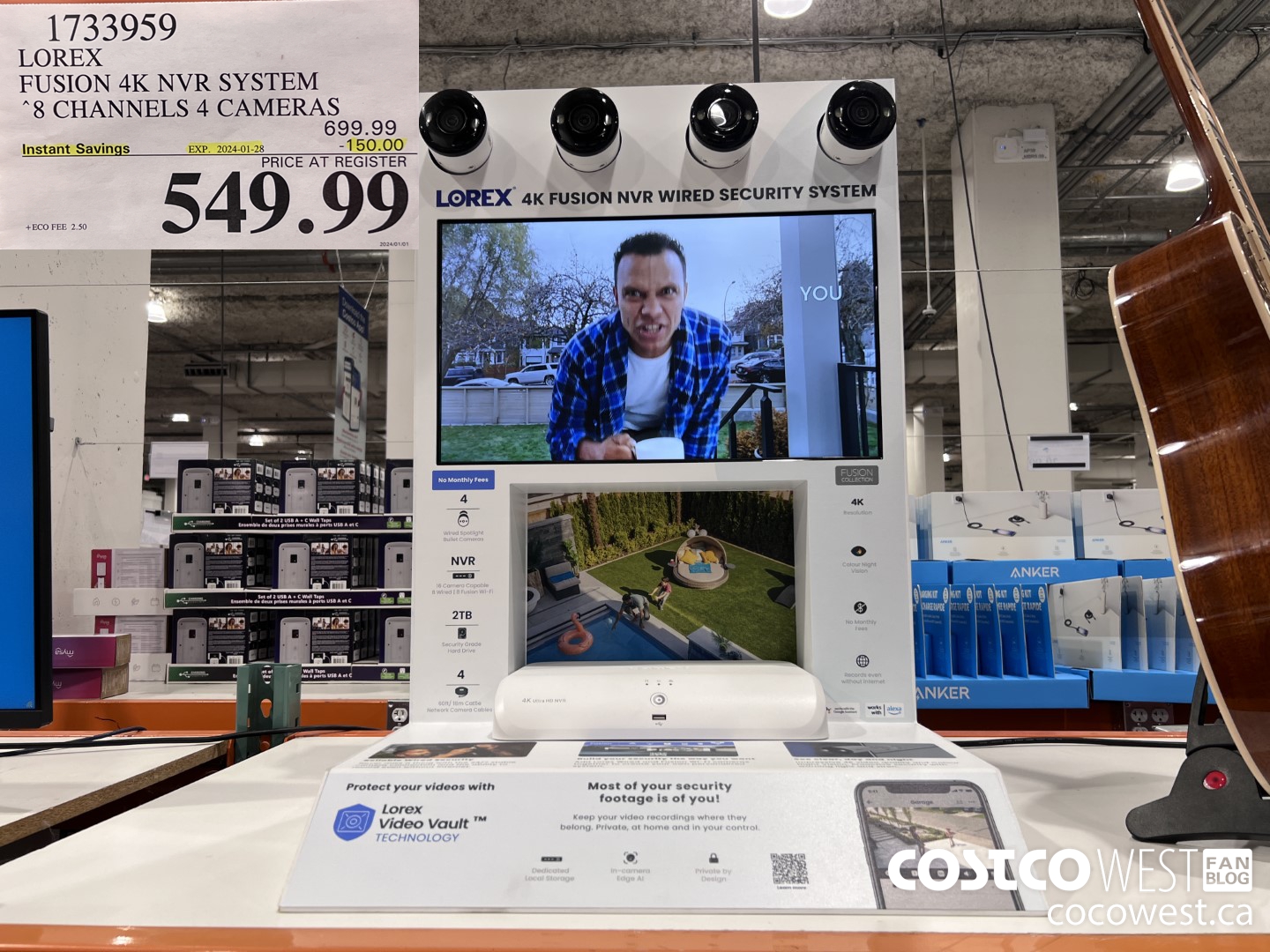 1733959 LOREX FUSION 4K NVR SYSTEM 8 CHANNELS 4 CAMERAS ($150.00 INSTANT SAVINGS EXPIRES ON 2024-01-28) $549.99