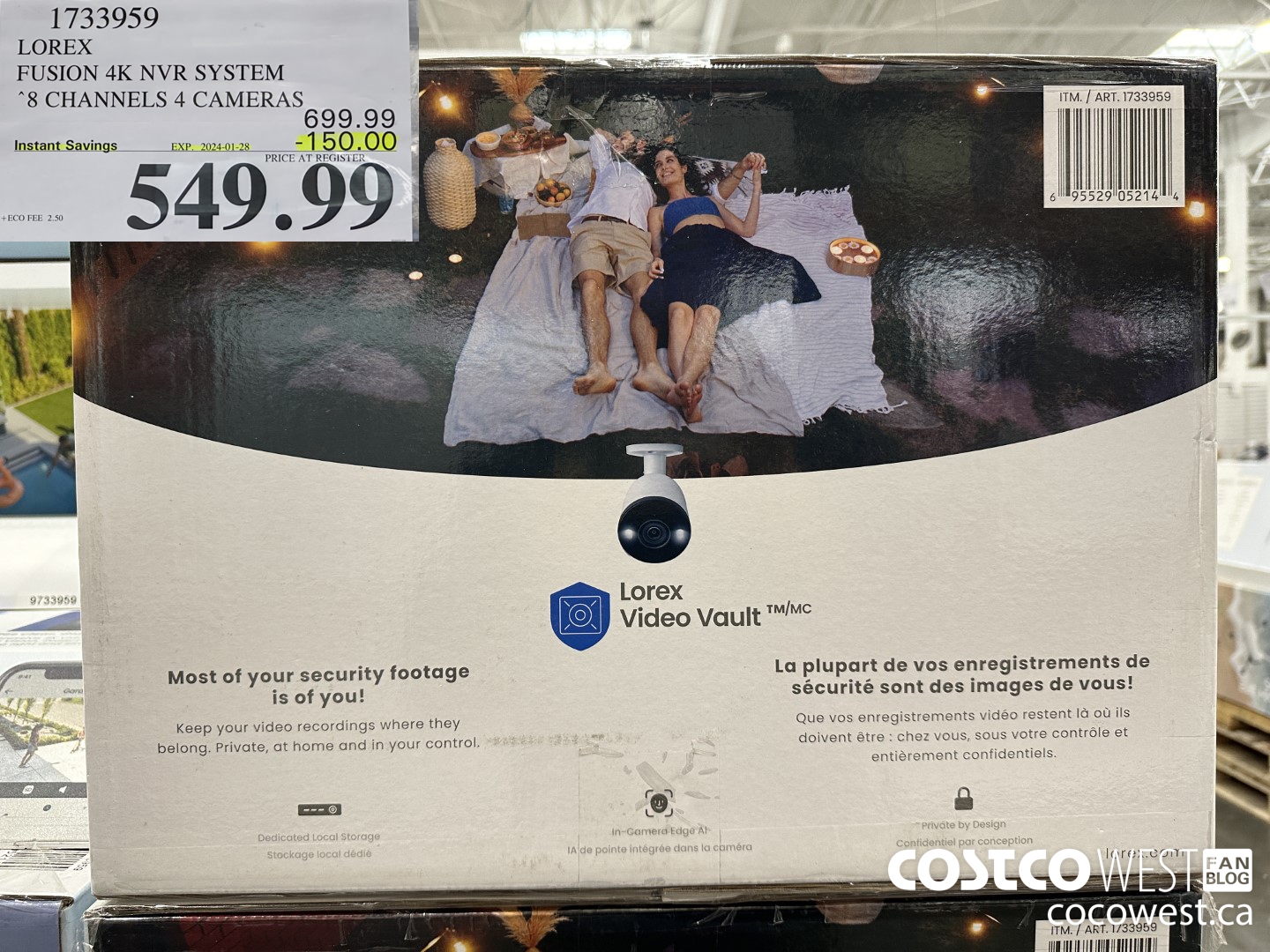 1733959 LOREX FUSION 4K NVR SYSTEM 8 CHANNELS 4 CAMERAS ($150.00 INSTANT SAVINGS EXPIRES ON 2024-01-28) $549.99