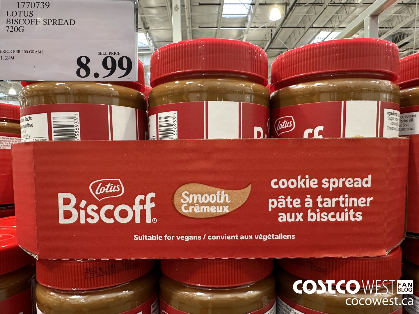 1770739 LOTUS BISCOFF SPREAD 720G $8.99