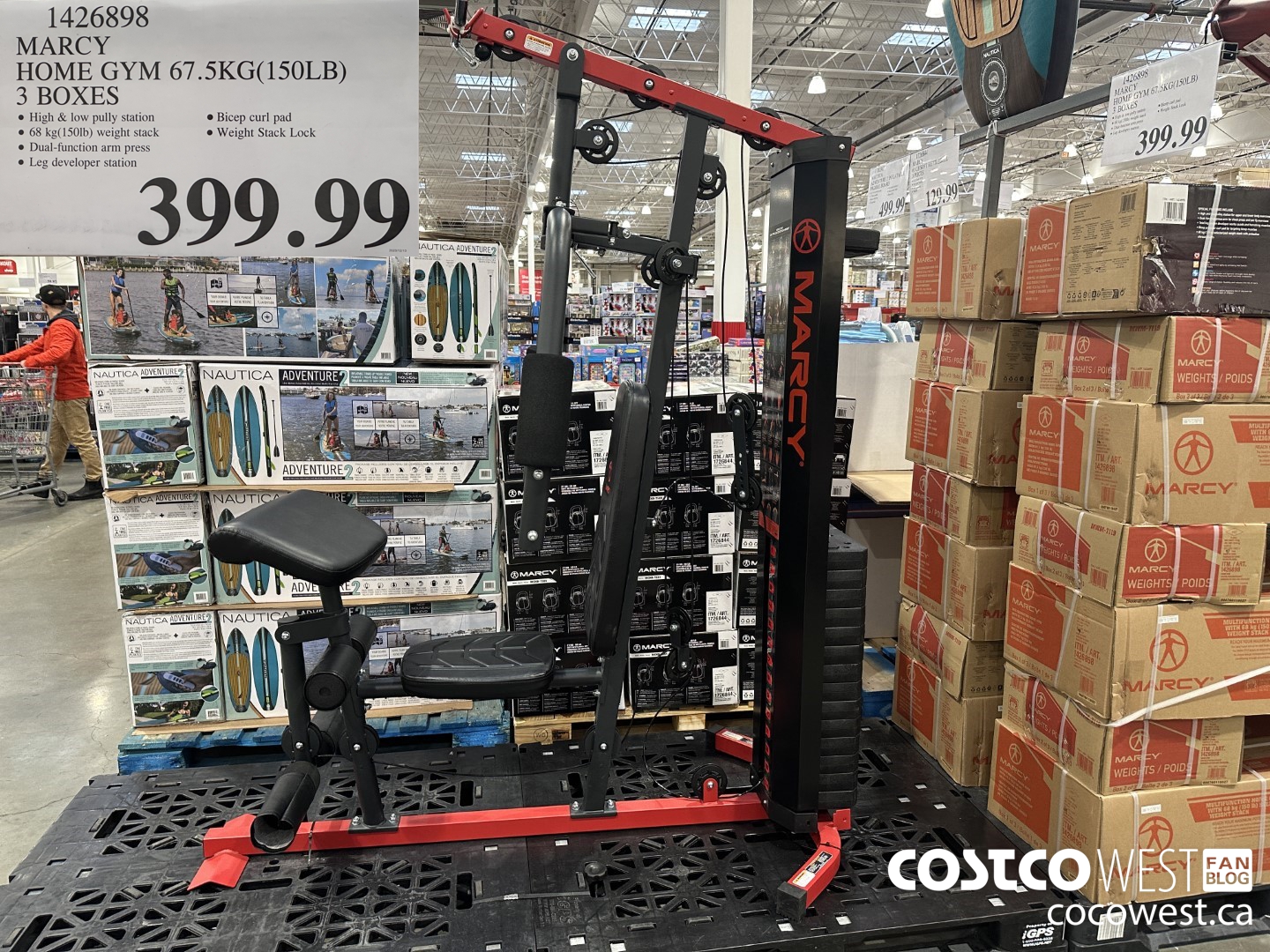 1426898 MARCY HOME GYM 67.5KG (150LB) 3 BOXES $399.99