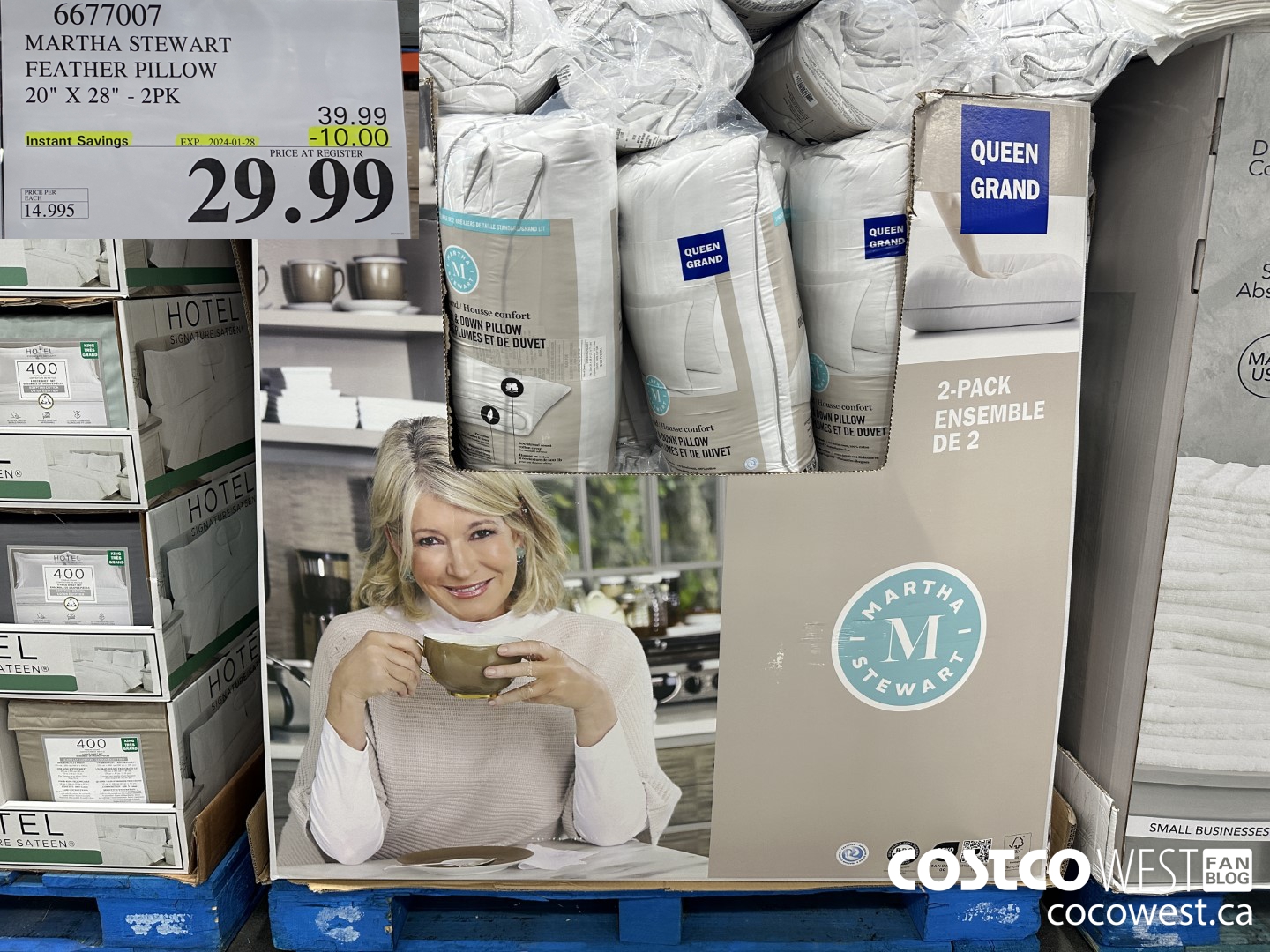 6677007 MARTHA STEWART FEATHER PILLOW 20