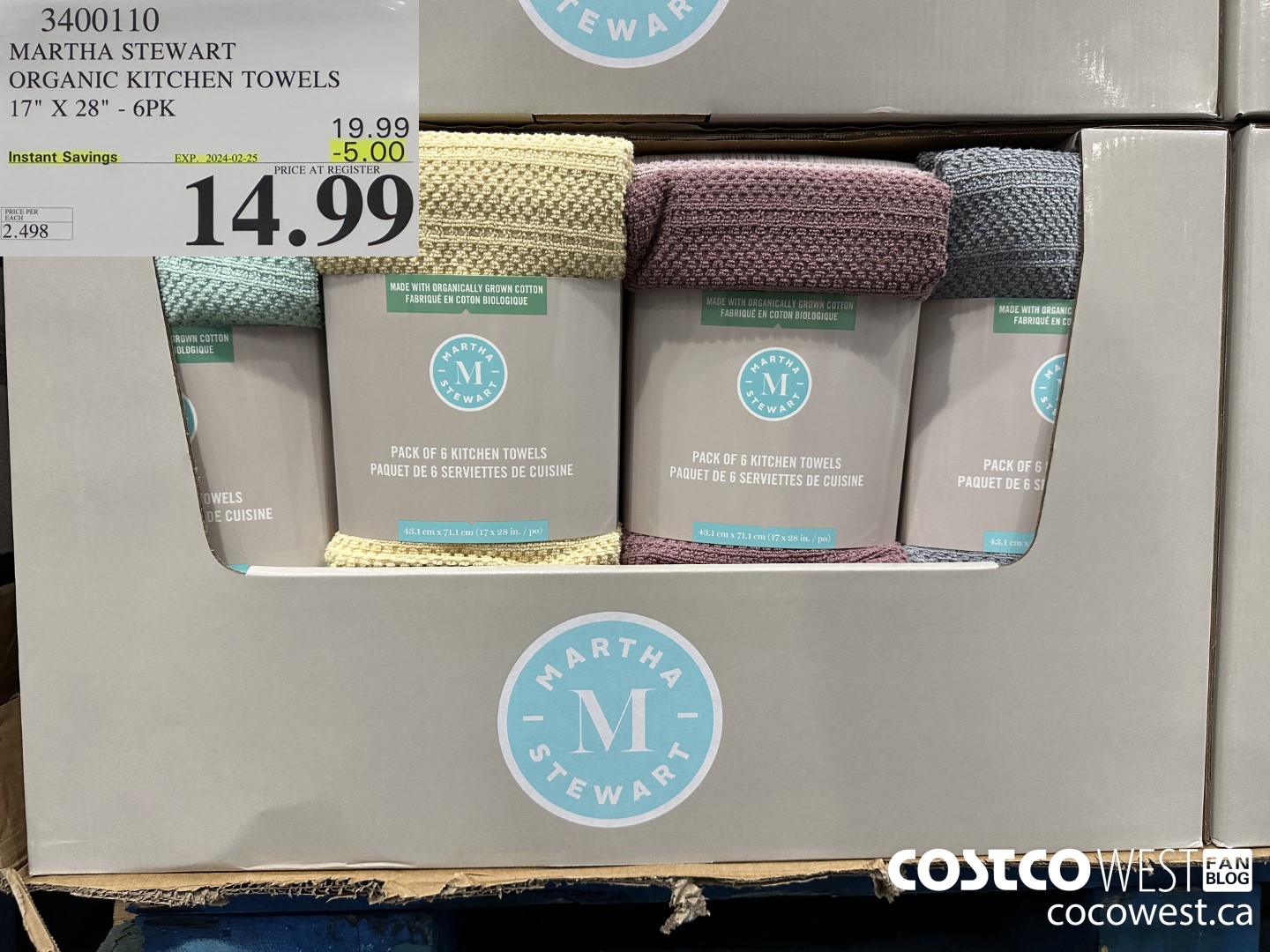 3400110 MARTHA STEWART ORGANIC KITCHEN TOWELS 17