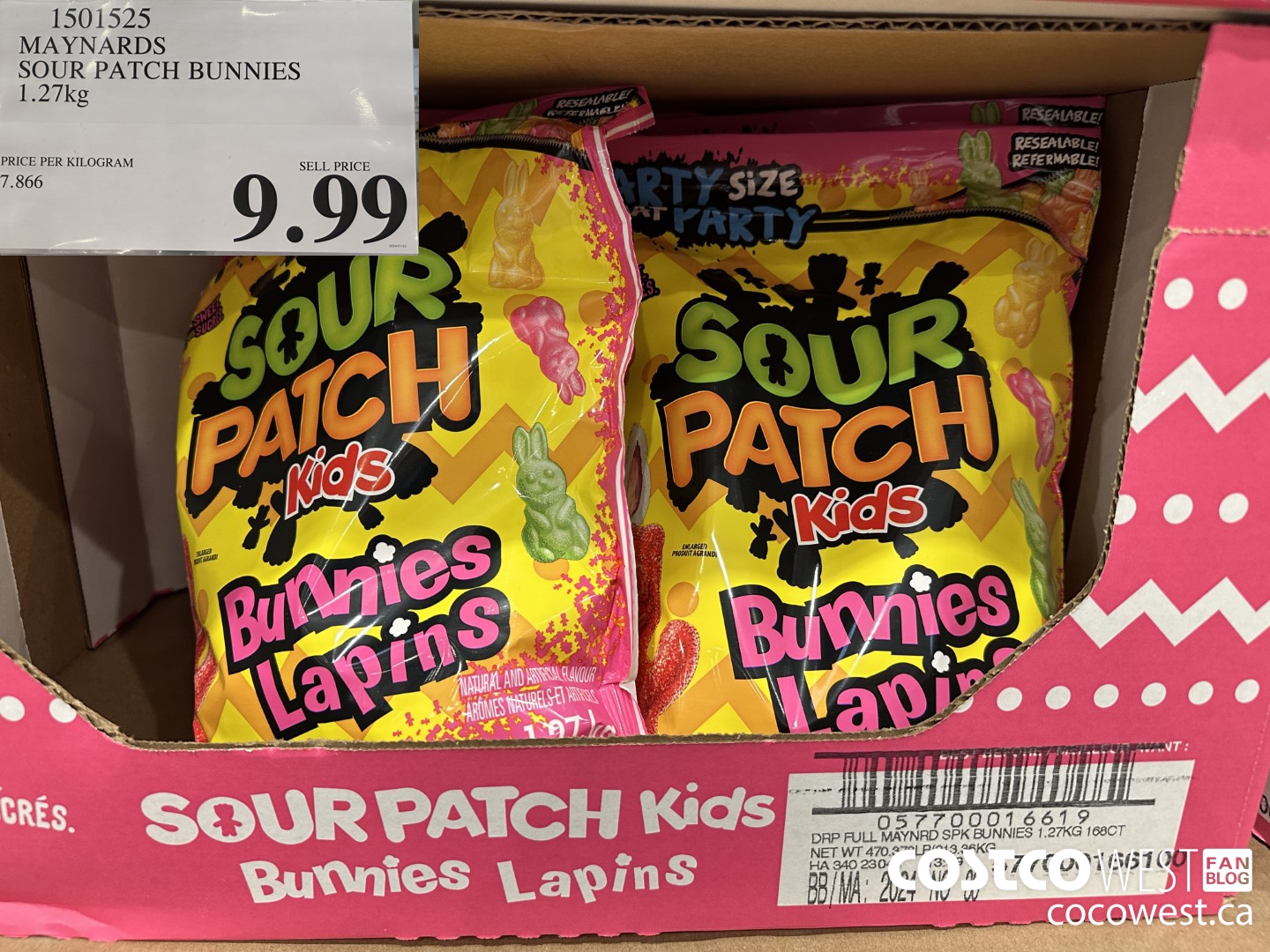 1501525 MAYNARDS SOUR PATCH BUNNIES 1.27kg $9.99