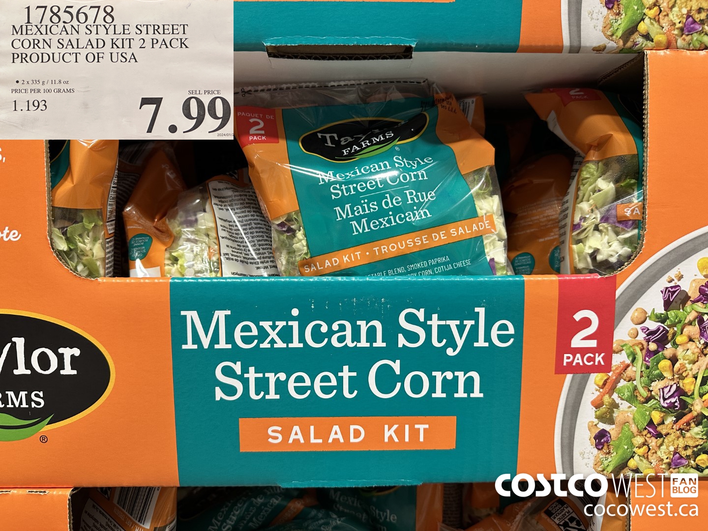 1785678 MEXICAN STYLE STREET CORN SALAD KIT PACK OF 2 PRODUCT OF USA $7.99