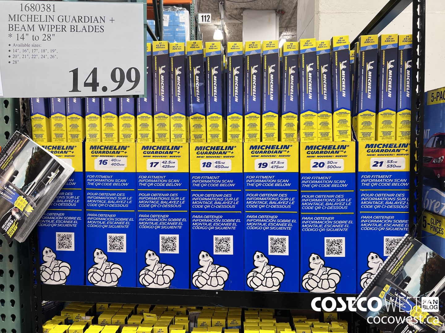 1680381 MICHELIN GUARDIAN+ BEAM WIPER BLADES 14