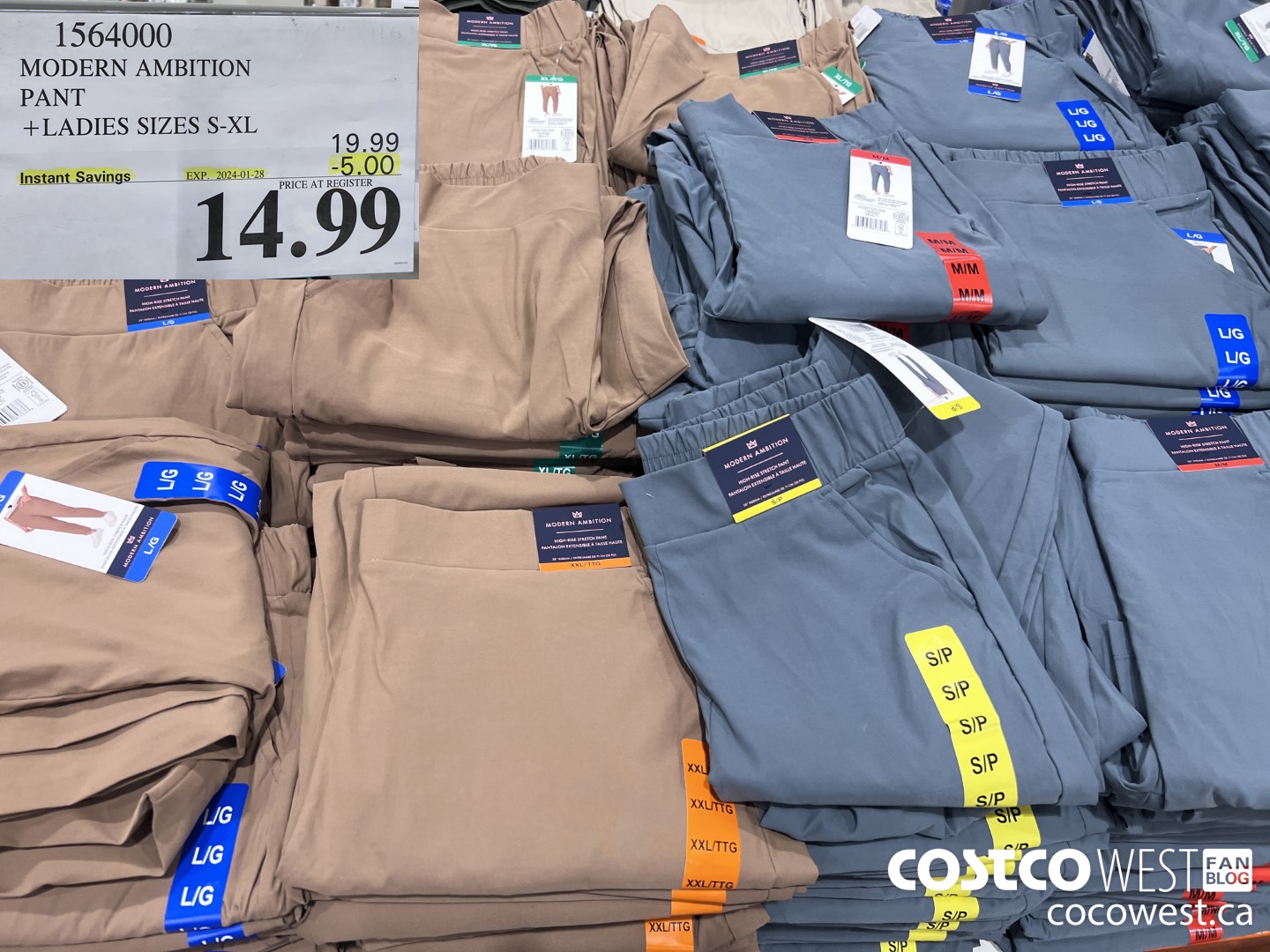 156400 MODERN AMBITION PANT LADIES SIZES S-XL ($5.00 INSTANT SAVINGS EXPIRES ON 2024-01-28) $14.99