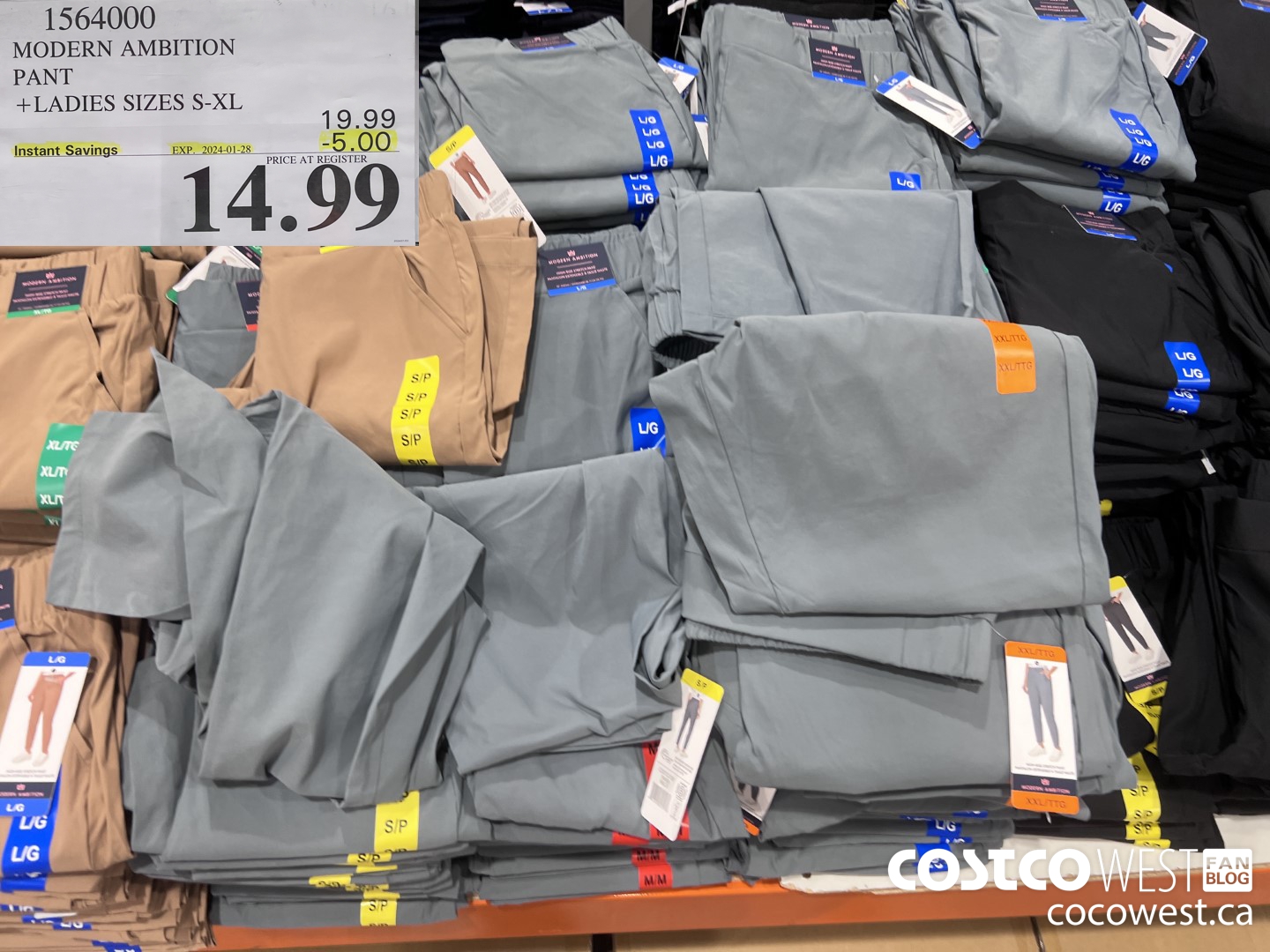 1564000 MODERN AMBITION PANT LADIES SIZES S-XL ($5.00 INSTANT SAVINGS EXPIRES ON 2024-01-28) $14.99