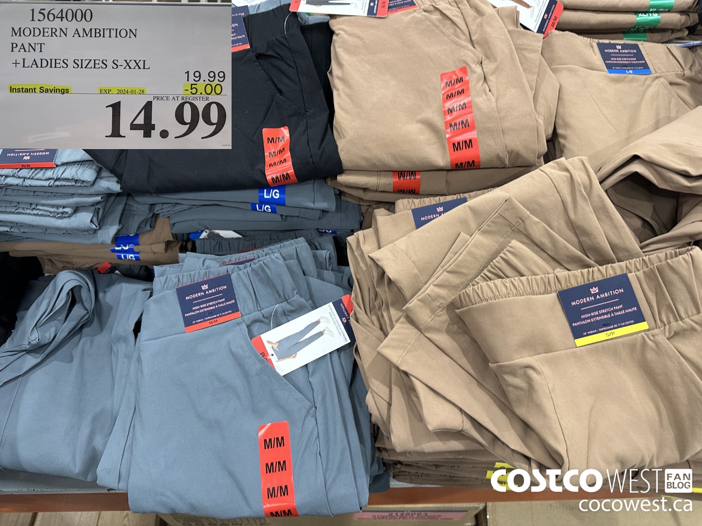 1564000 MODERN AMBITION PANT LADIES SIZES S-XXL ($5.00 INSTANT SAVINGS EXPIRES ON 2024-01-28) $14.99