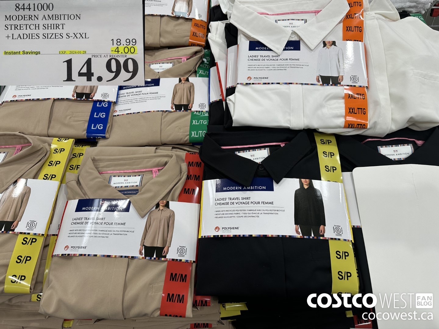 8441000 MODERN AMBITION STRETCH SHIRT LADIES SIZES S-XXL ($4.00 INSTANT SAVINGS EXPIRES ON 2024-01-28) $14.99