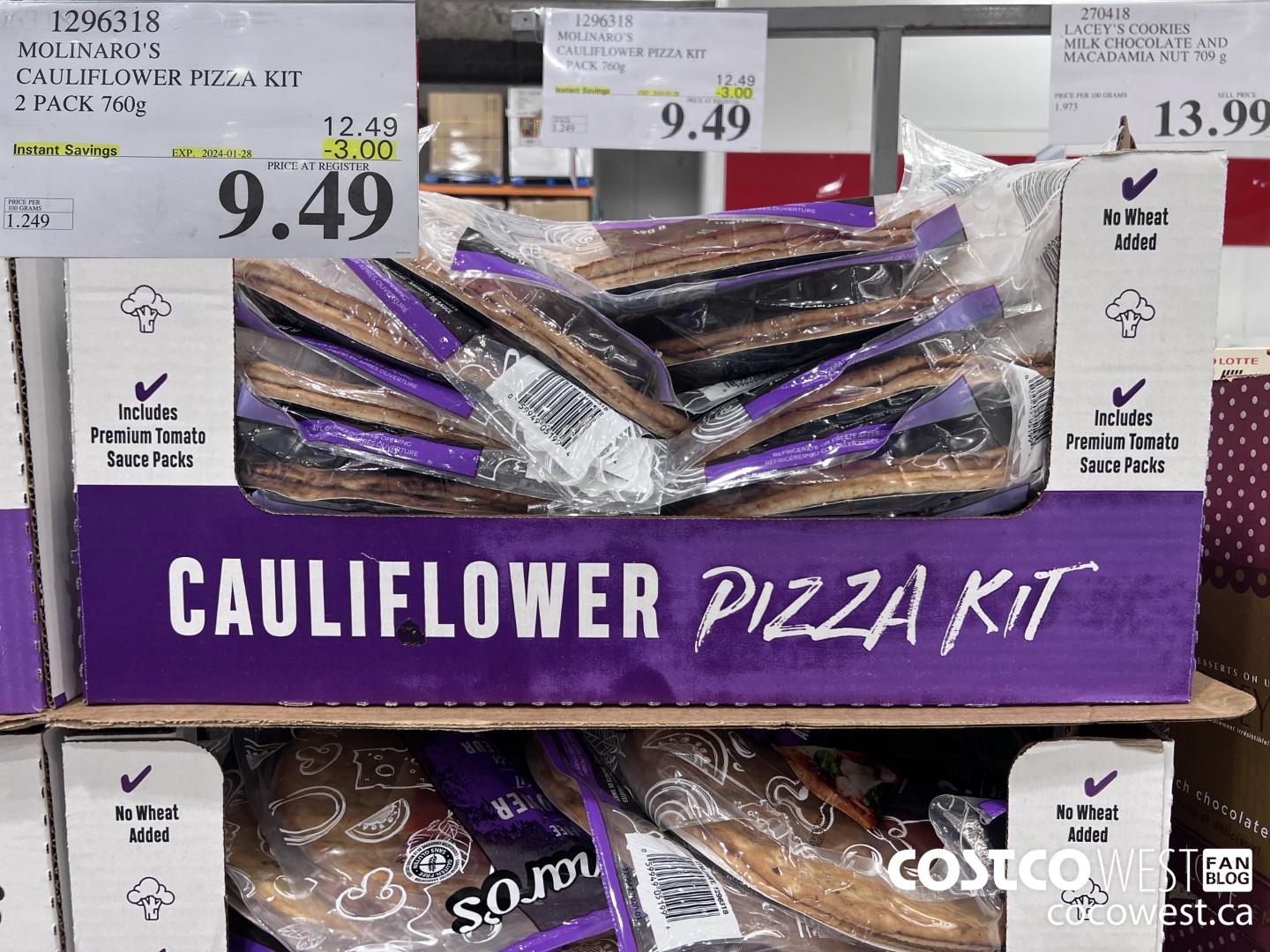 1296318 MOLINARO'S CAULIFLOWER PIZZA KIT 2 PACK 760g ($3.00 INSTANT SAVINGS EXPIRES ON 2024-01-28) $9.49