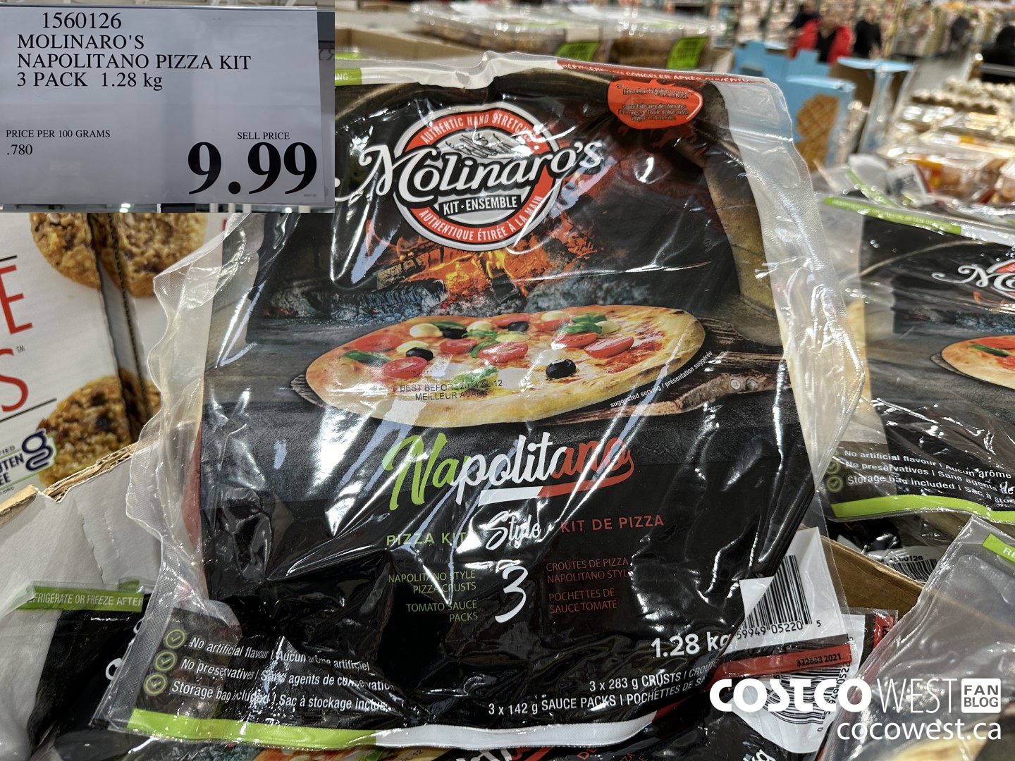 1560126 MOLINARO'S NEAPOLITAN PIZZA KIT 3 PACK 1.28kg $9.99