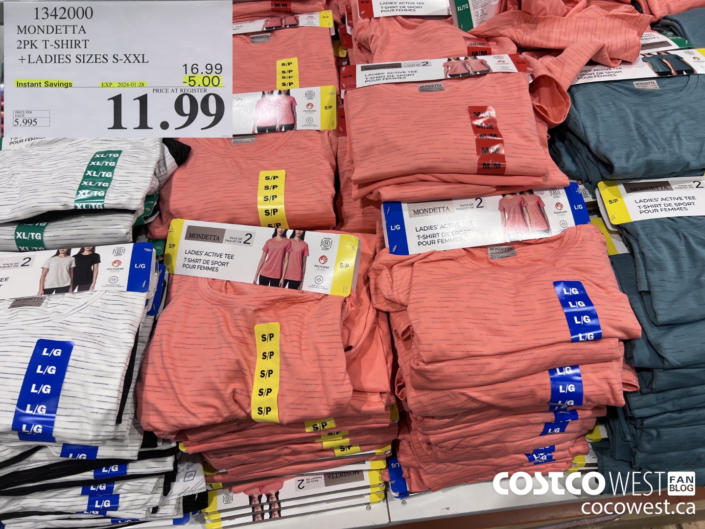 1342000 MONDET SLA 2PK T-SHIRT LADIES SIZES S-XXL ($5.00 INSTANT SAVINGS EXPIRES ON 2024-01-28) $11.99