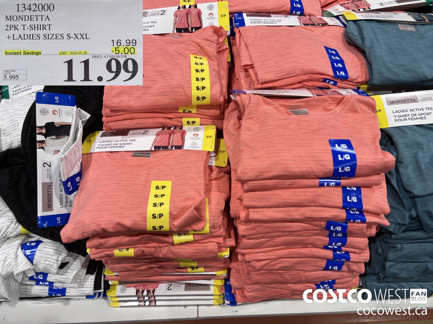 1342000 MONDET SLA 2PK T-SHIRT LADIES SIZES S-XXL ($5.00 INSTANT SAVINGS EXPIRES ON 2024-01-28) $11.99