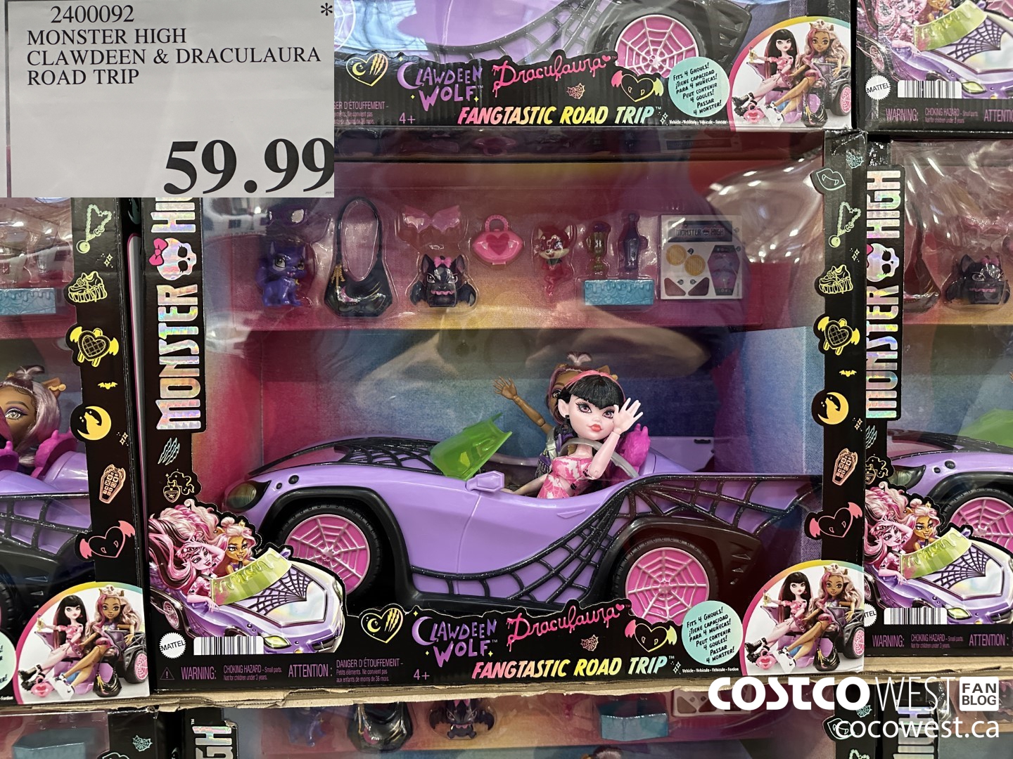 2400092 MONSTER HIGH CLAWDEEN & DRACULAURA ROAD TRIP $59.99