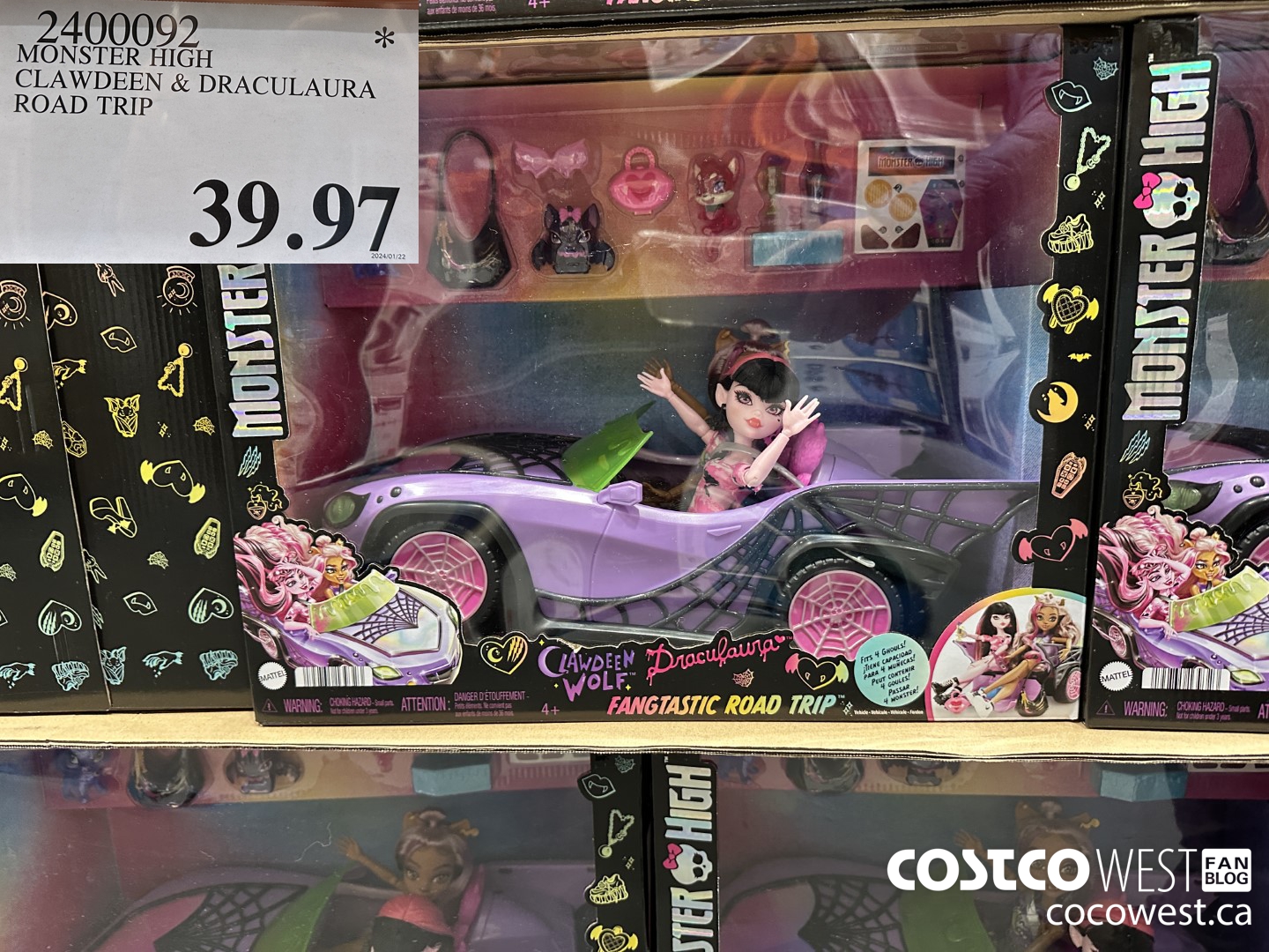 2400092 MONSTER HIGH CLAWDEEN & DRACULAURA ROAD TRIP $39.97
