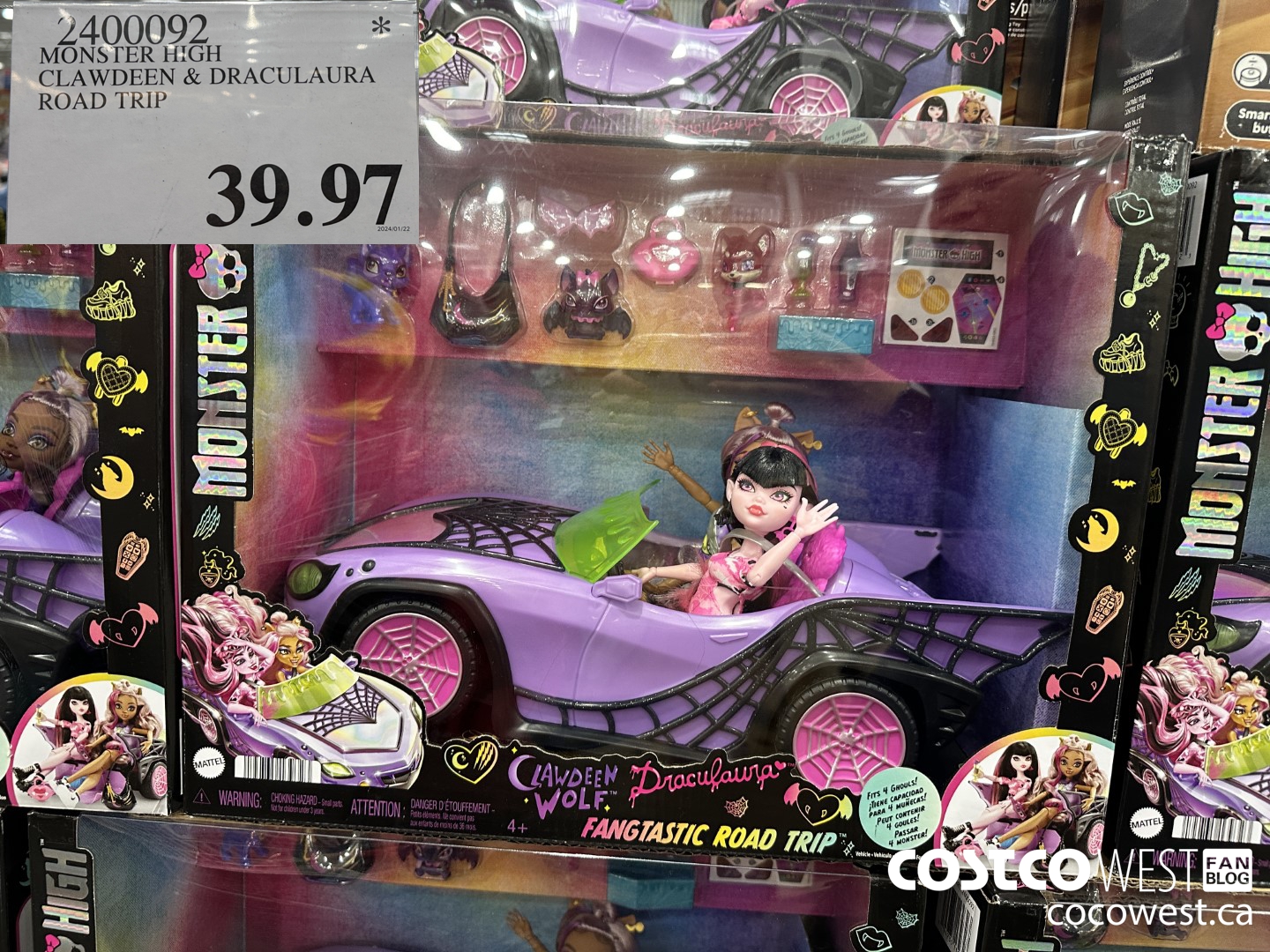 2400092 MONSTER HIGH CLAWDEEN & DRACULAURA ROAD TRIP $39.97