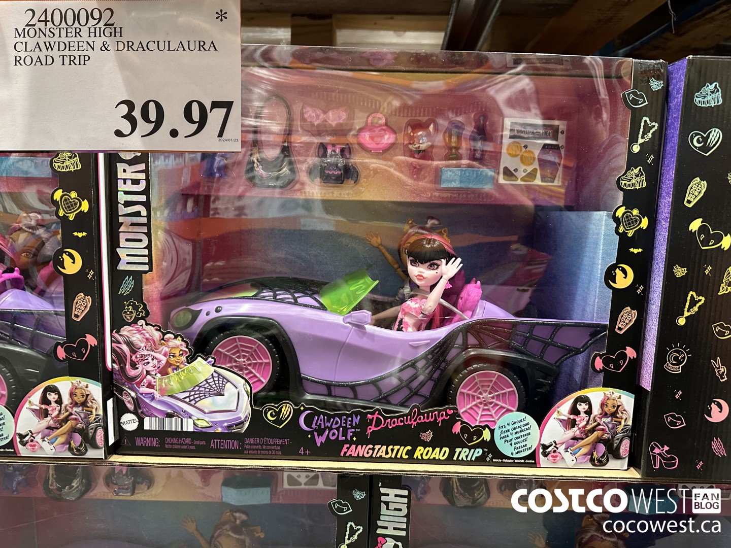 2400092 MONSTER HIGH CLAWDEEN & DRACULAURA ROAD TRIP $39.97