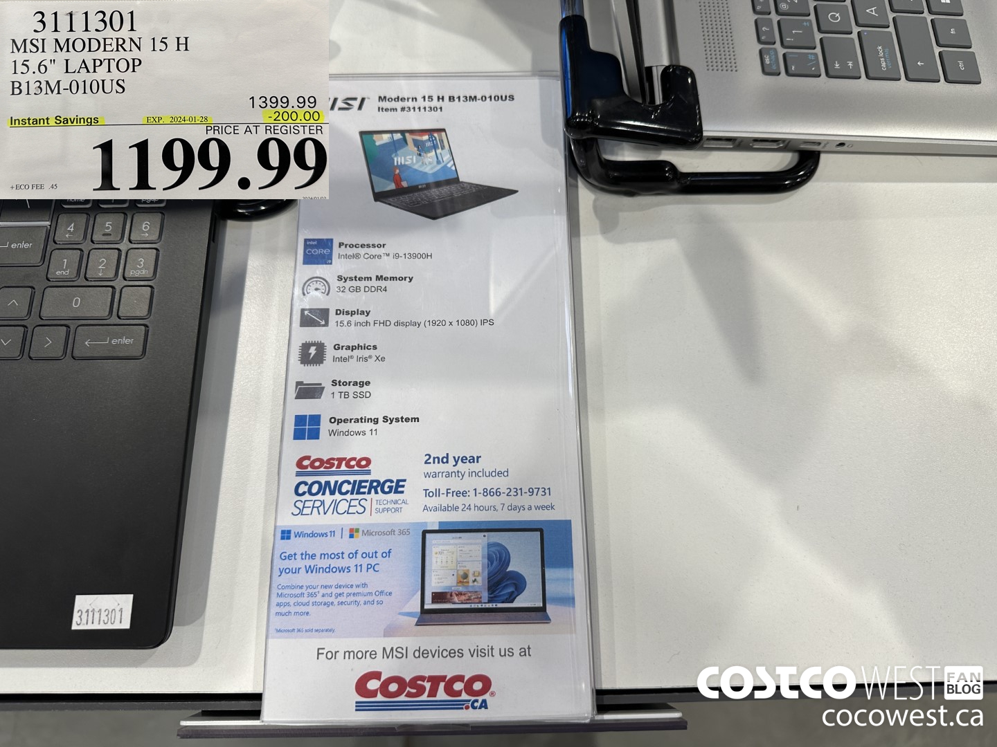 3111301 MSI MODERN 15 H 15.6