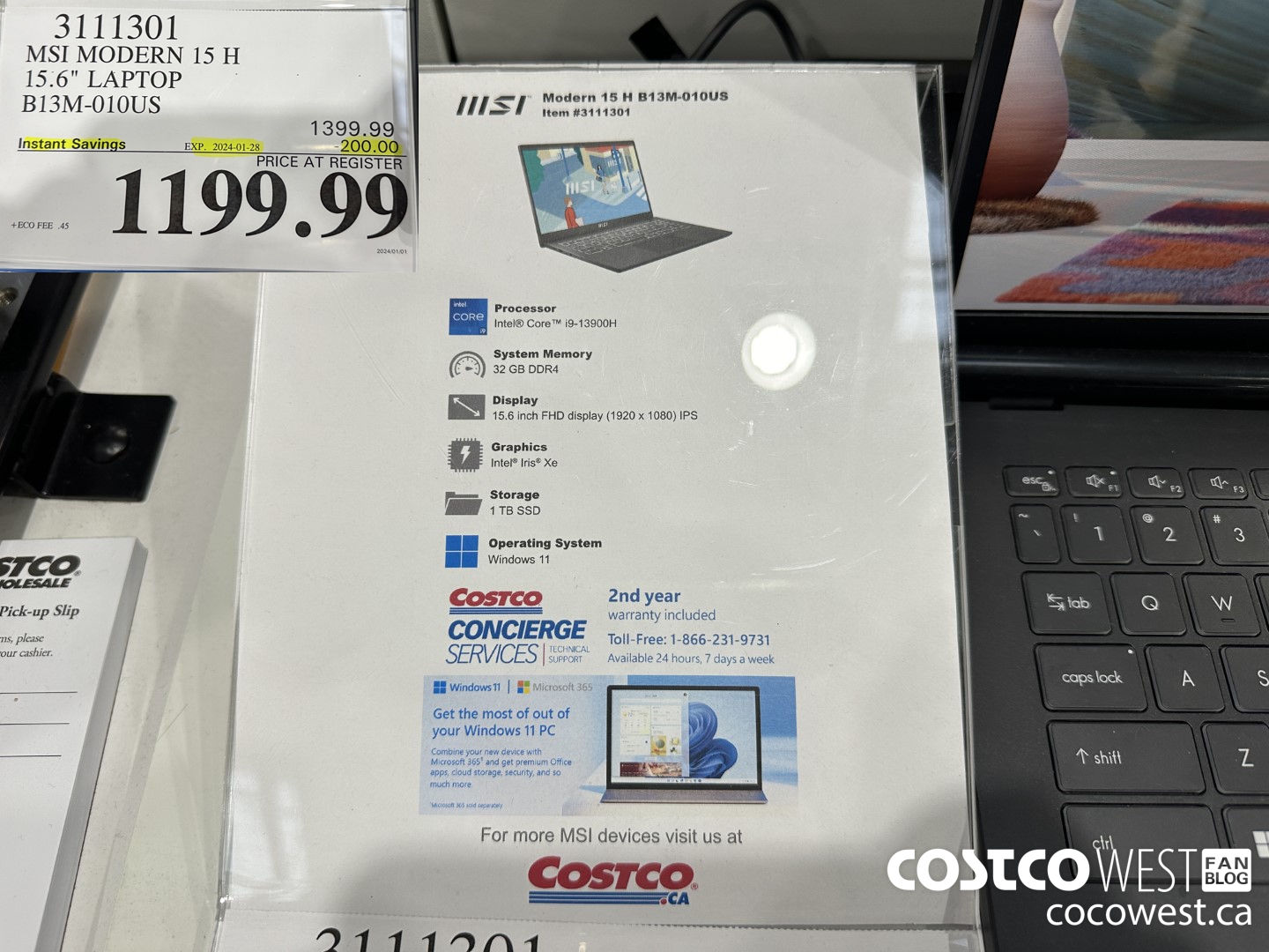 3111301 MSI MODERN 15 H 15.6