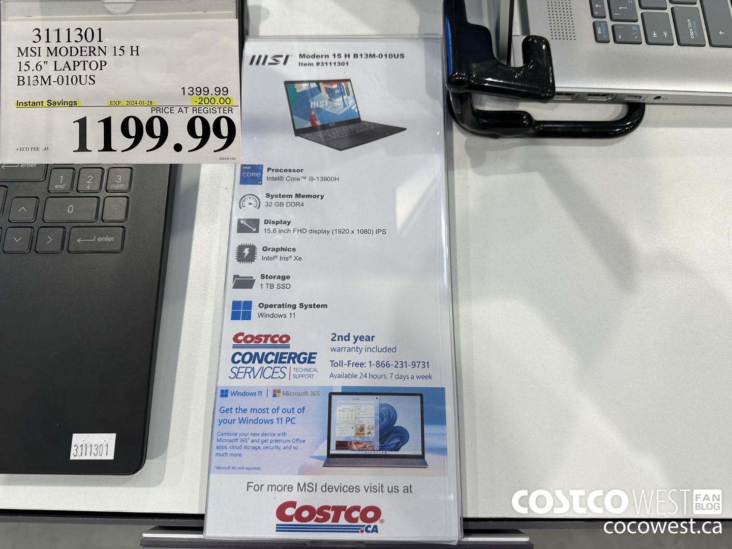 3111301 MSI MODERN 15 H 15.6